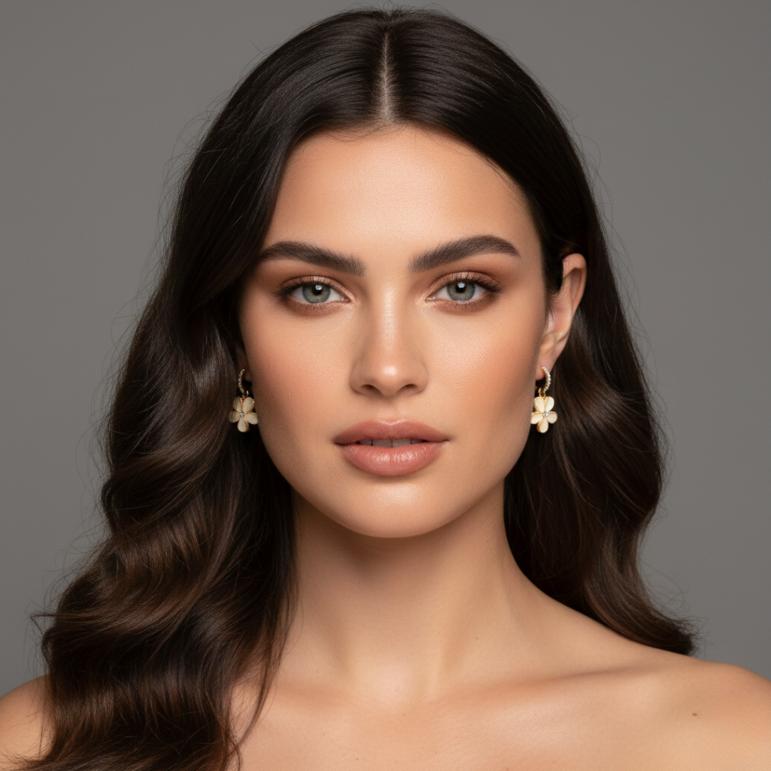 Blooming Opal Flower Earrings — Iridescent Floral Statement Earrings