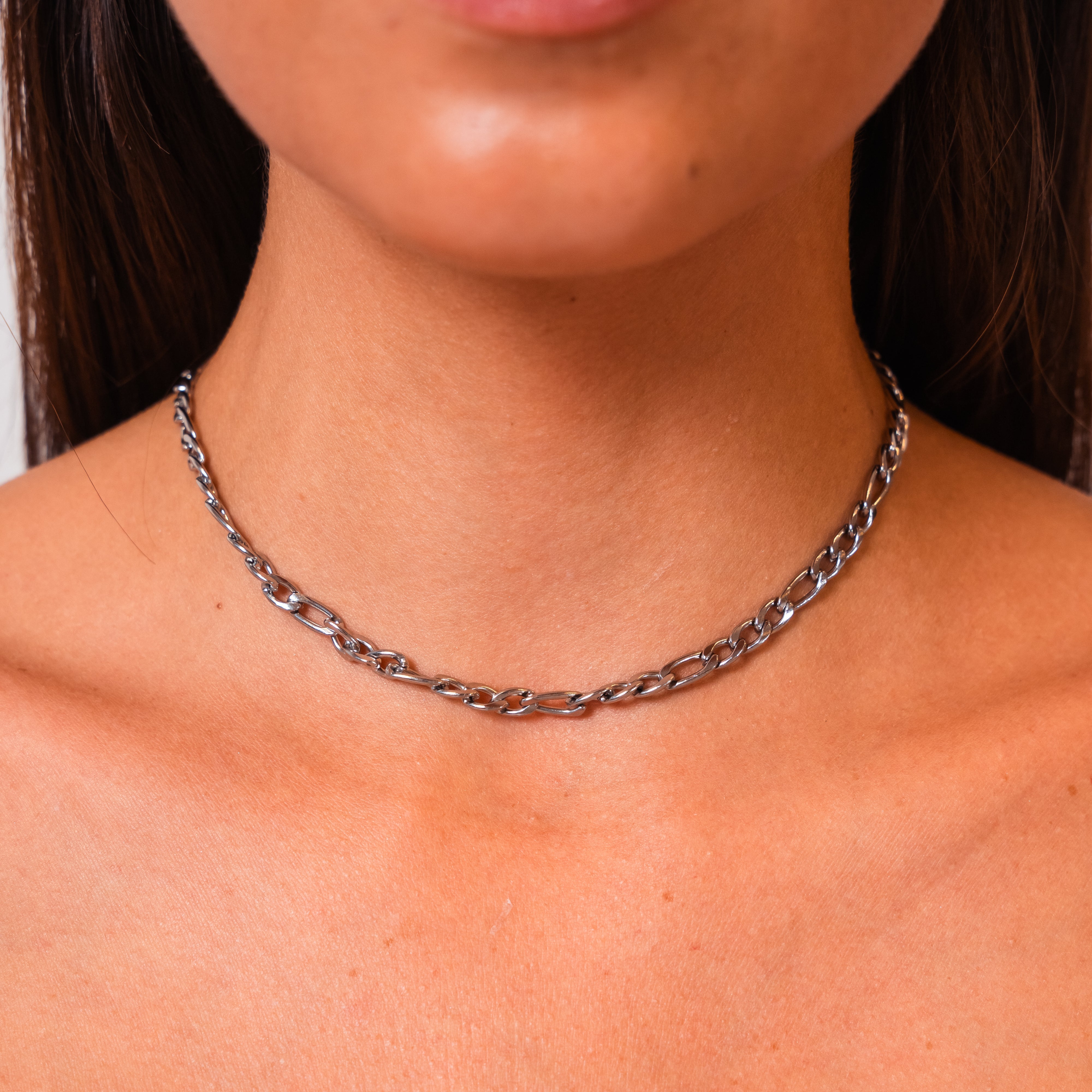 Railway Tracks Minimalist Necklace — Sleek Everyday Layering Chain