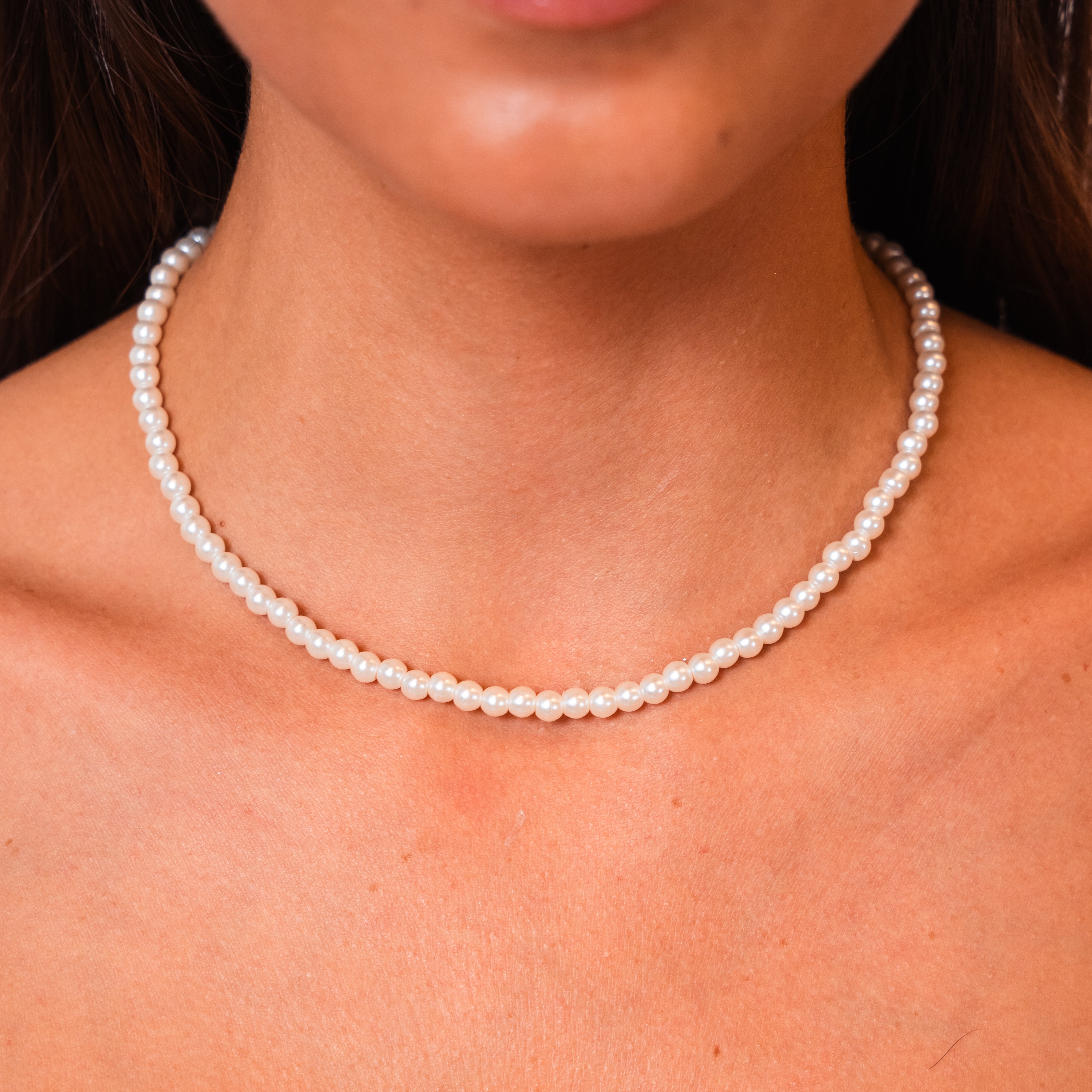 Natural Freshwater Pearl Necklace — Adjustable Choker or Collarbone Length