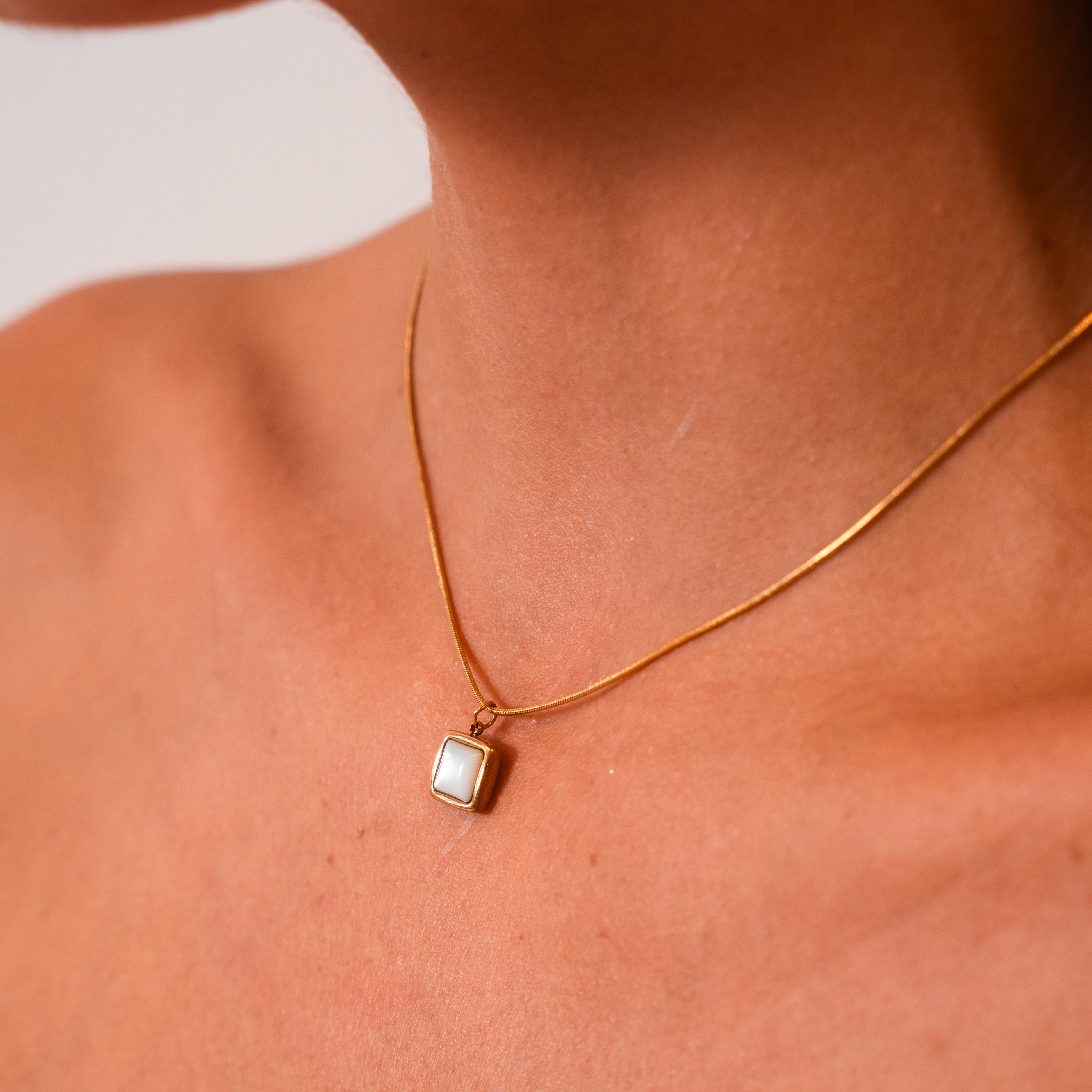 Riva Moonstone Necklace — Dreamy Shimmering Pendant Necklace