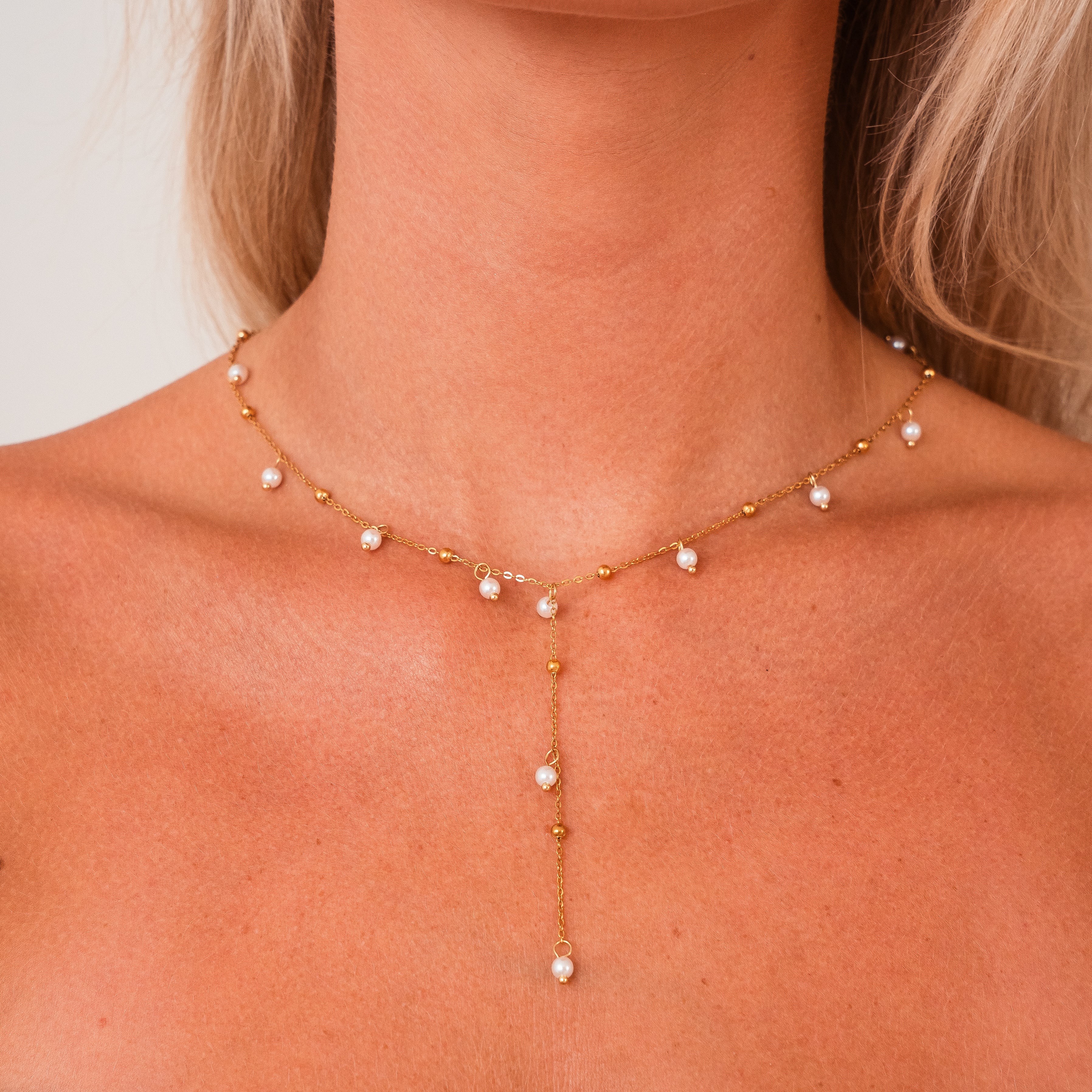 Elegant Pearl Pendant Necklace — Dainty Freshwater Pearl Drop Necklace