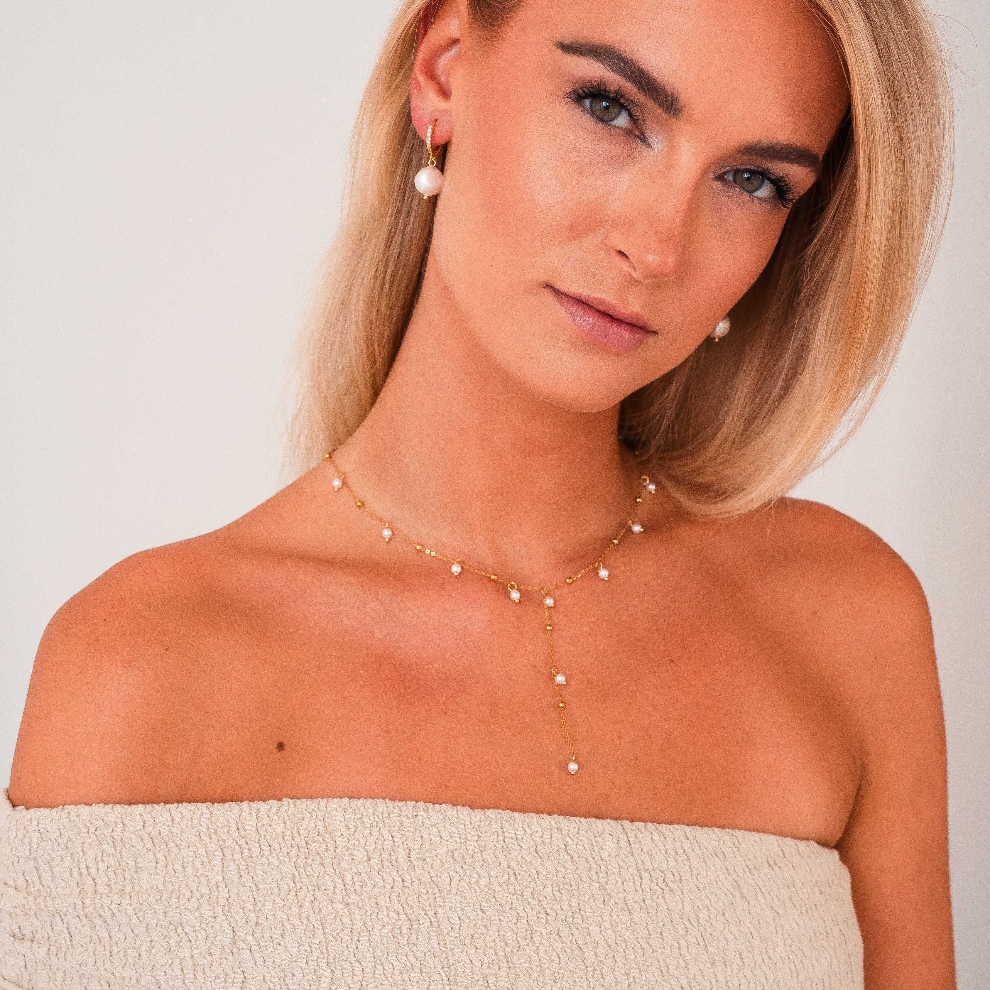 Elegant Pearl Pendant Necklace — Dainty Freshwater Pearl Drop Necklace