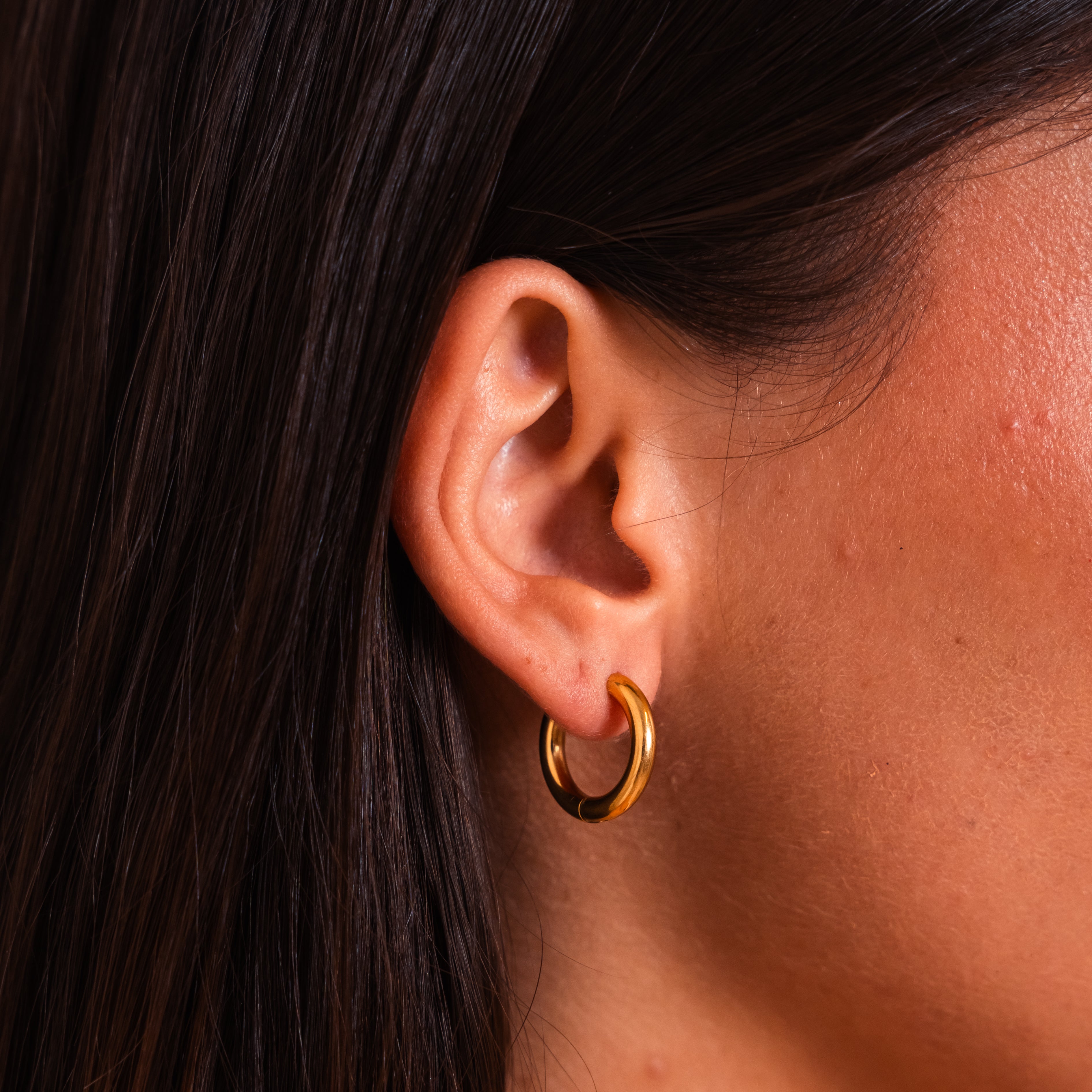 Aurelia Hoop Earring Set — Waterproof 18K Gold Plated Set of 3 Hoops
