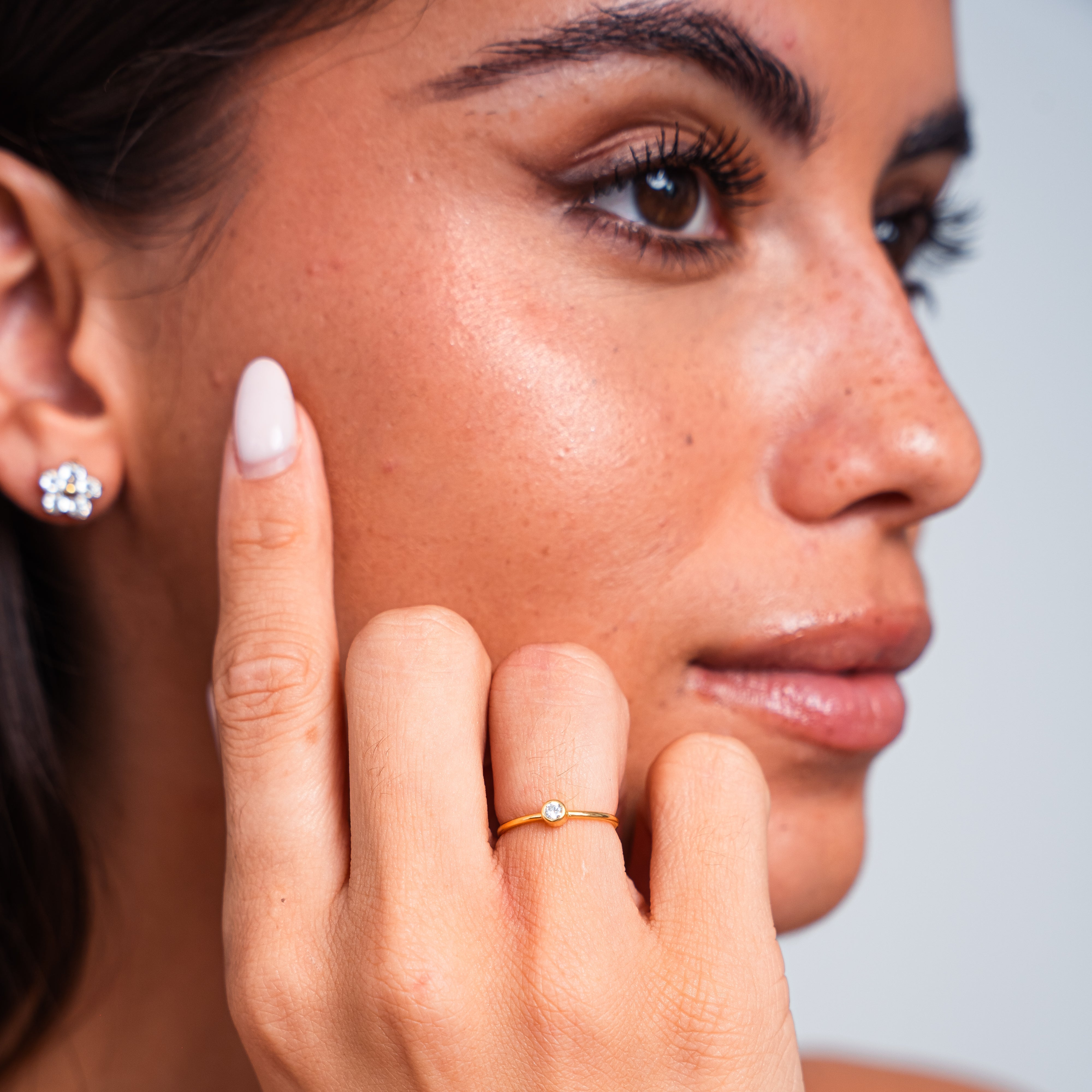 Cornelia Crystal Ring — 18K Gold Plated Everyday Glamour Ring