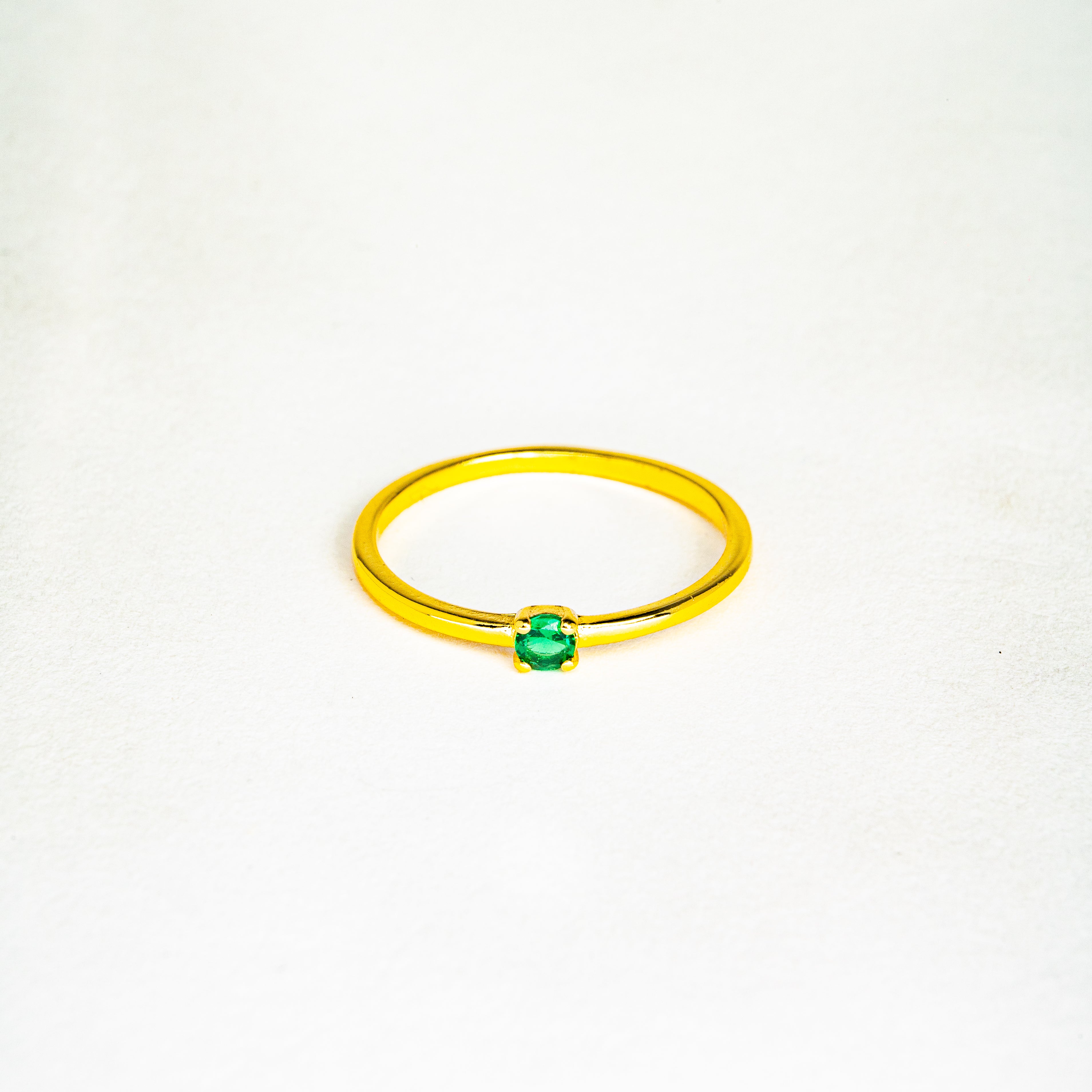 Radiant Emerald Gemstone Ring — AAA Zirconia Personalised Statement Ring