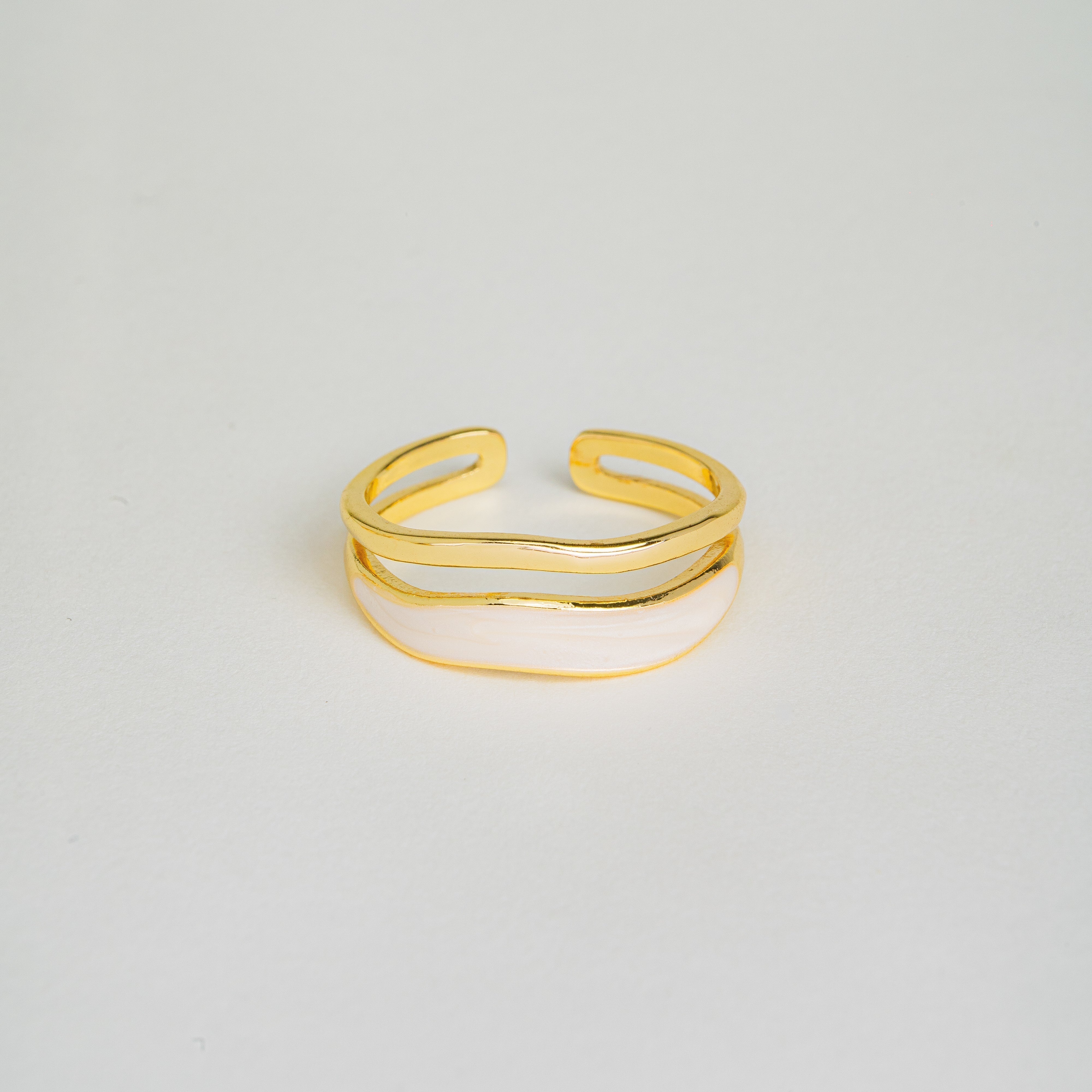 Desert Oasis Adjustable Ring — Earthy Minimalist Statement Ring