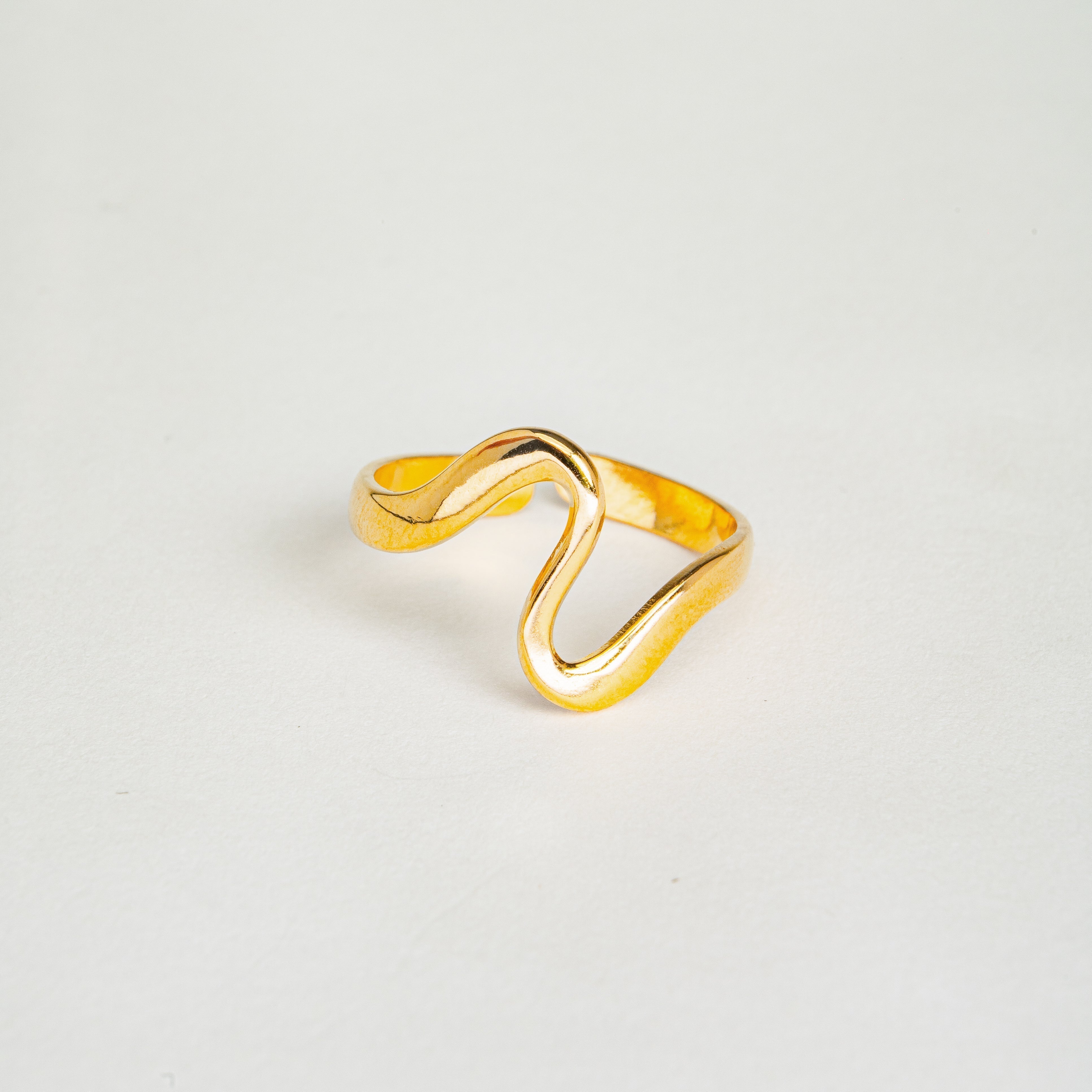Ocean-Inspired Wave Band Ring — Adjustable Waterproof Minimalist Ring