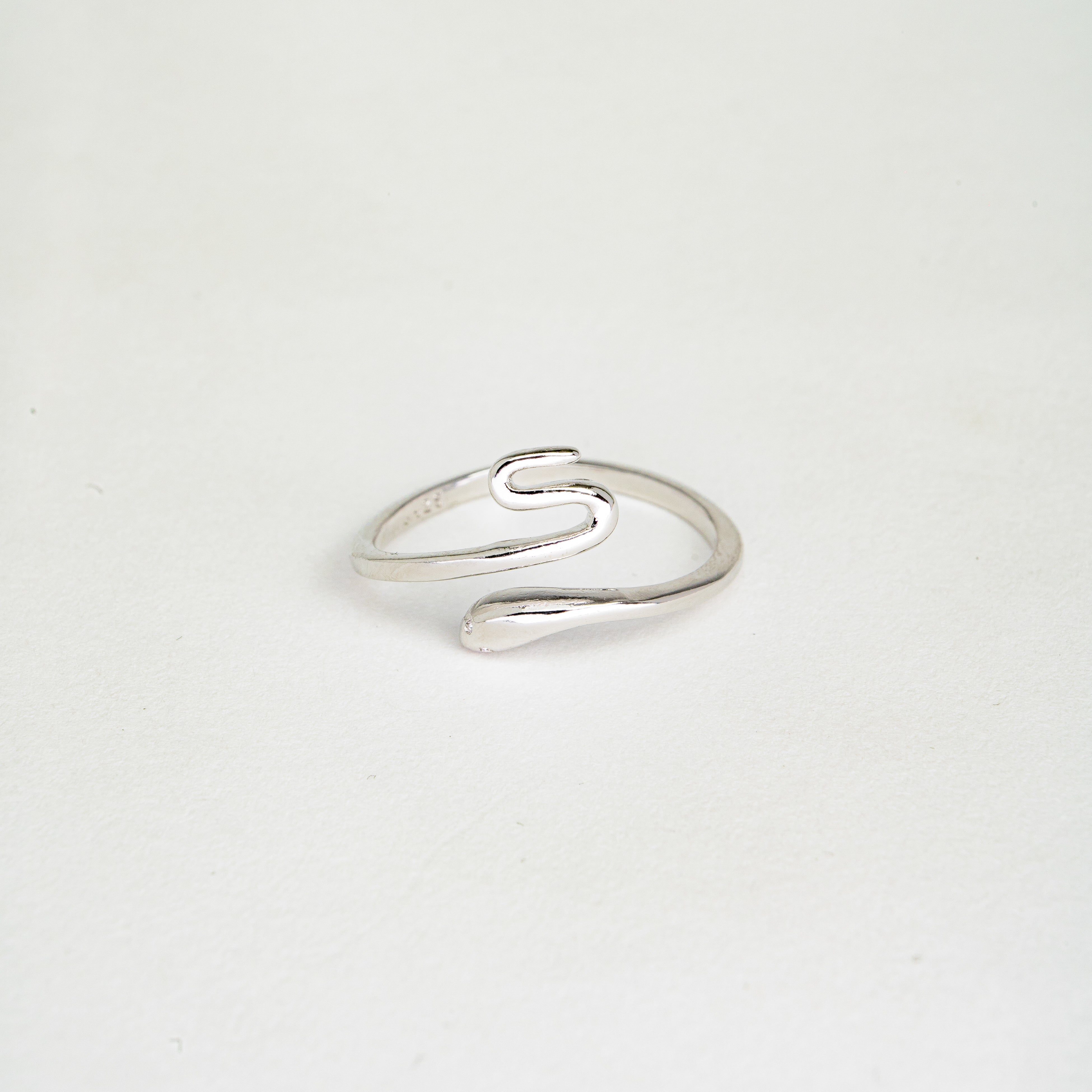 Sterling Silver Snake Ring — 925 Silver & PVD Gold Symbolic Statement Ring