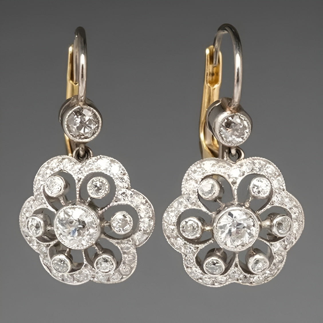 Vintage Mandala Crystal Earrings — Bohemian Gold Statement Earrings