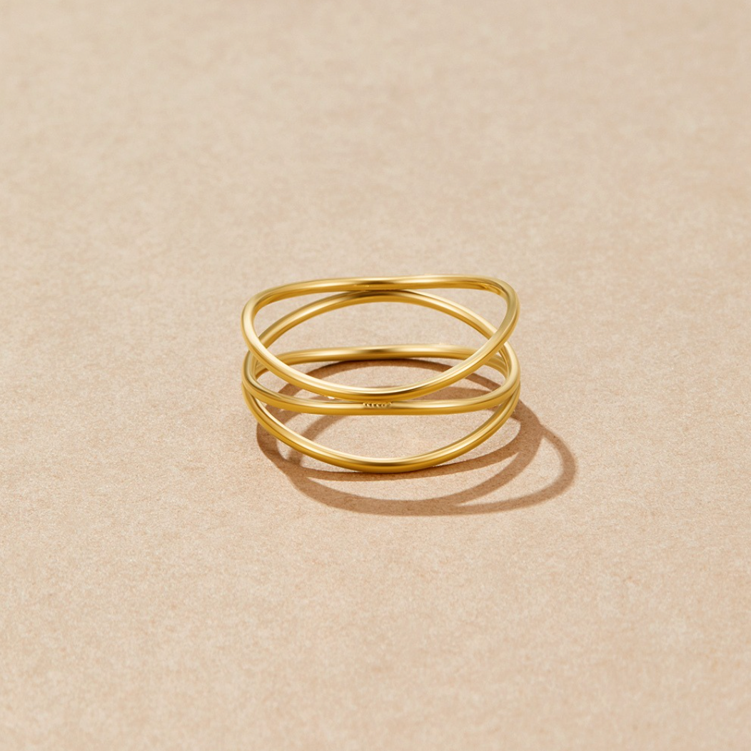 Infinity Loop Gold Ring — Waterproof Minimalist Symbolic Ring