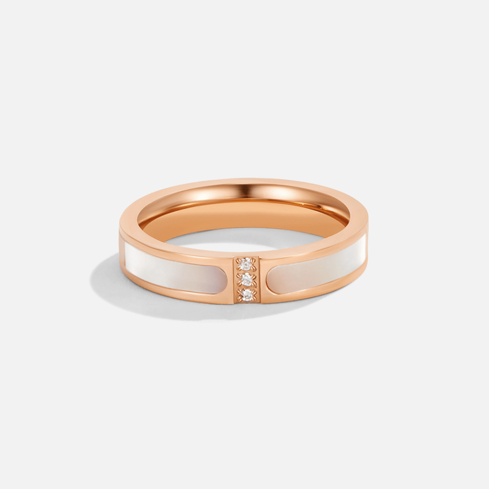 Alona Pearl Ring — Waterproof Rose Gold Plated Pearl Ring