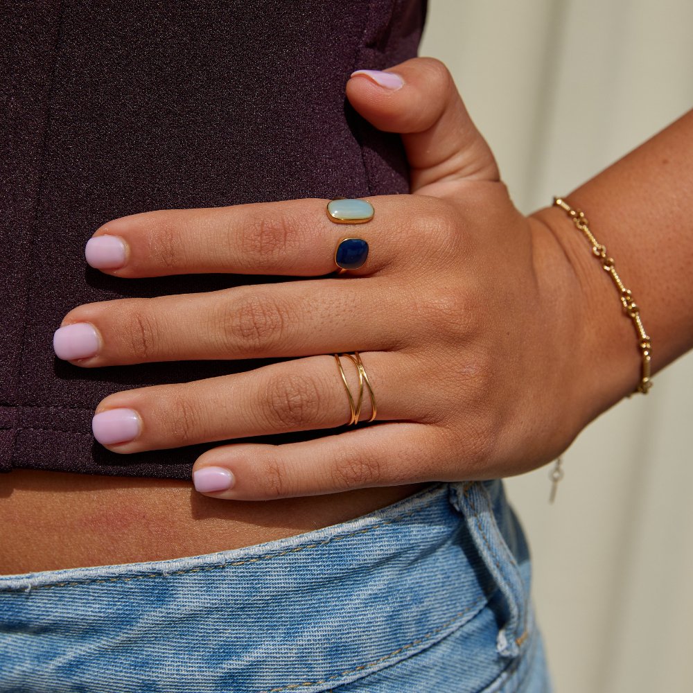 Pure Unique Wrap Ring — 18K Gold Plated Adjustable Minimalist Ring