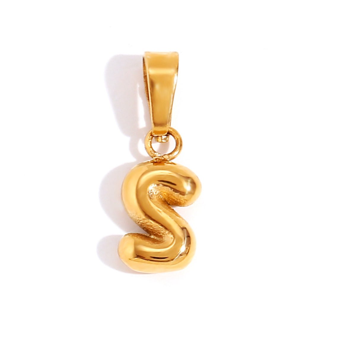 Bubble Letter Initial Necklace — Personalised Waterproof Gold Necklace