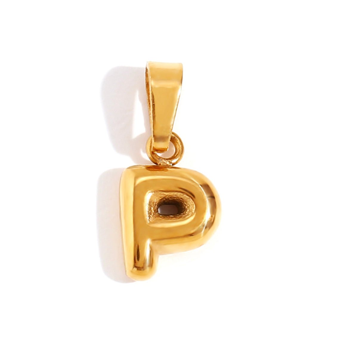 Bubble Letter Initial Necklace — Personalised Waterproof Gold Necklace