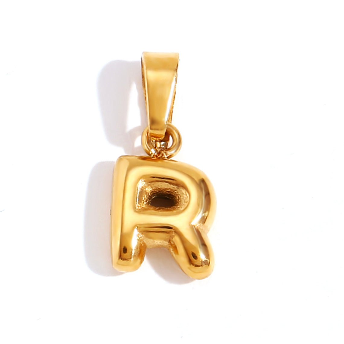 Bubble Letter Initial Necklace — Personalised Waterproof Gold Necklace