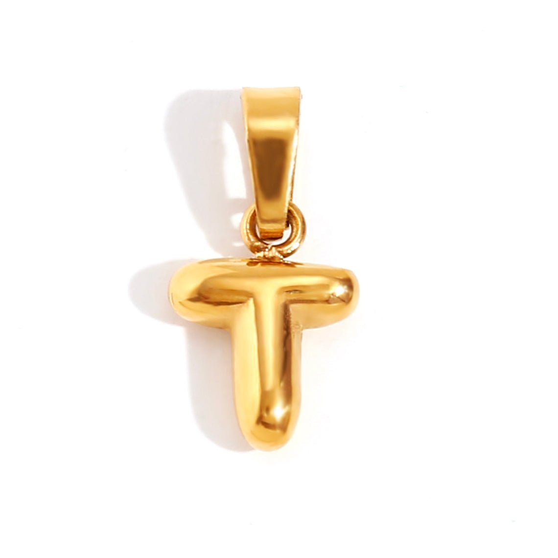 Bubble Letter Initial Necklace — Personalised Waterproof Gold Necklace