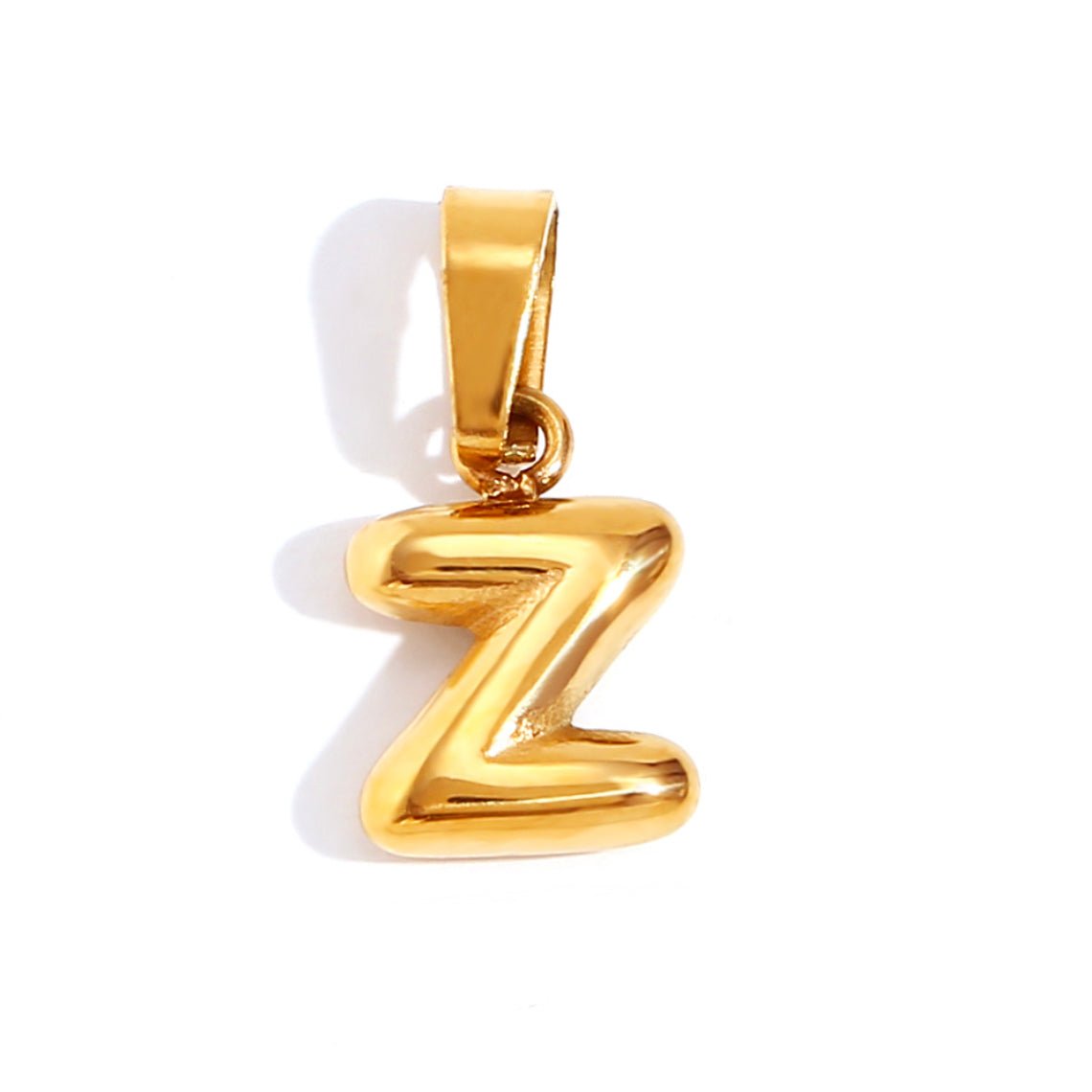 Bubble Letter Initial Necklace — Personalised Waterproof Gold Necklace