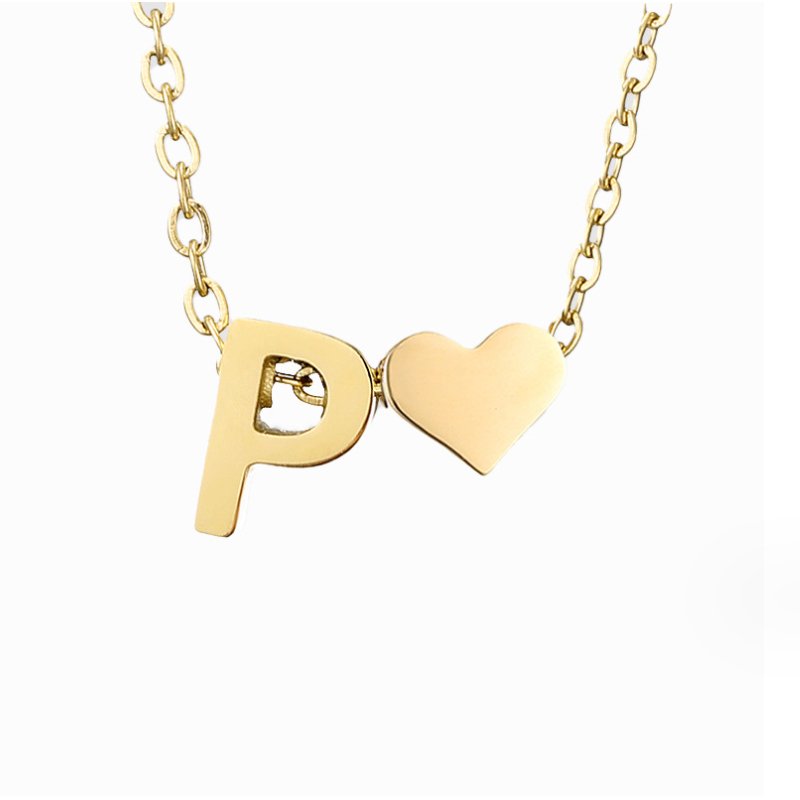 Everlasting Heart Initial Necklace — Personalised Waterproof Gold Necklace
