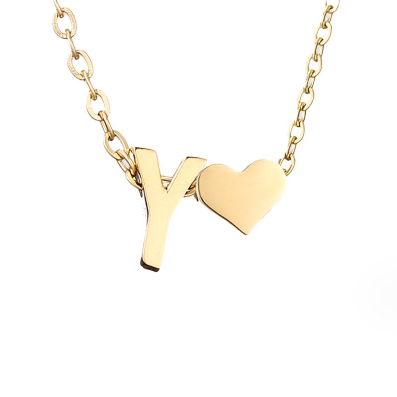 Everlasting Heart Initial Necklace — Personalised Waterproof Gold Necklace