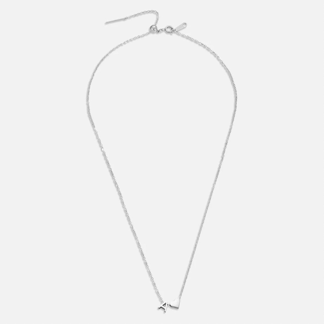 Forever Love Silver Necklace — Personalised Waterproof Initial Pendant Necklace