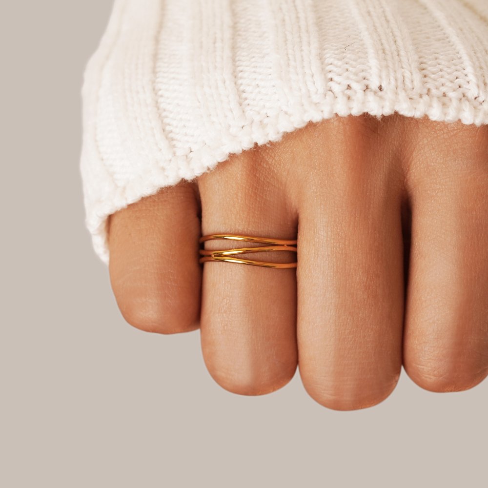 Infinity Loop Gold Ring — Waterproof Minimalist Symbolic Ring