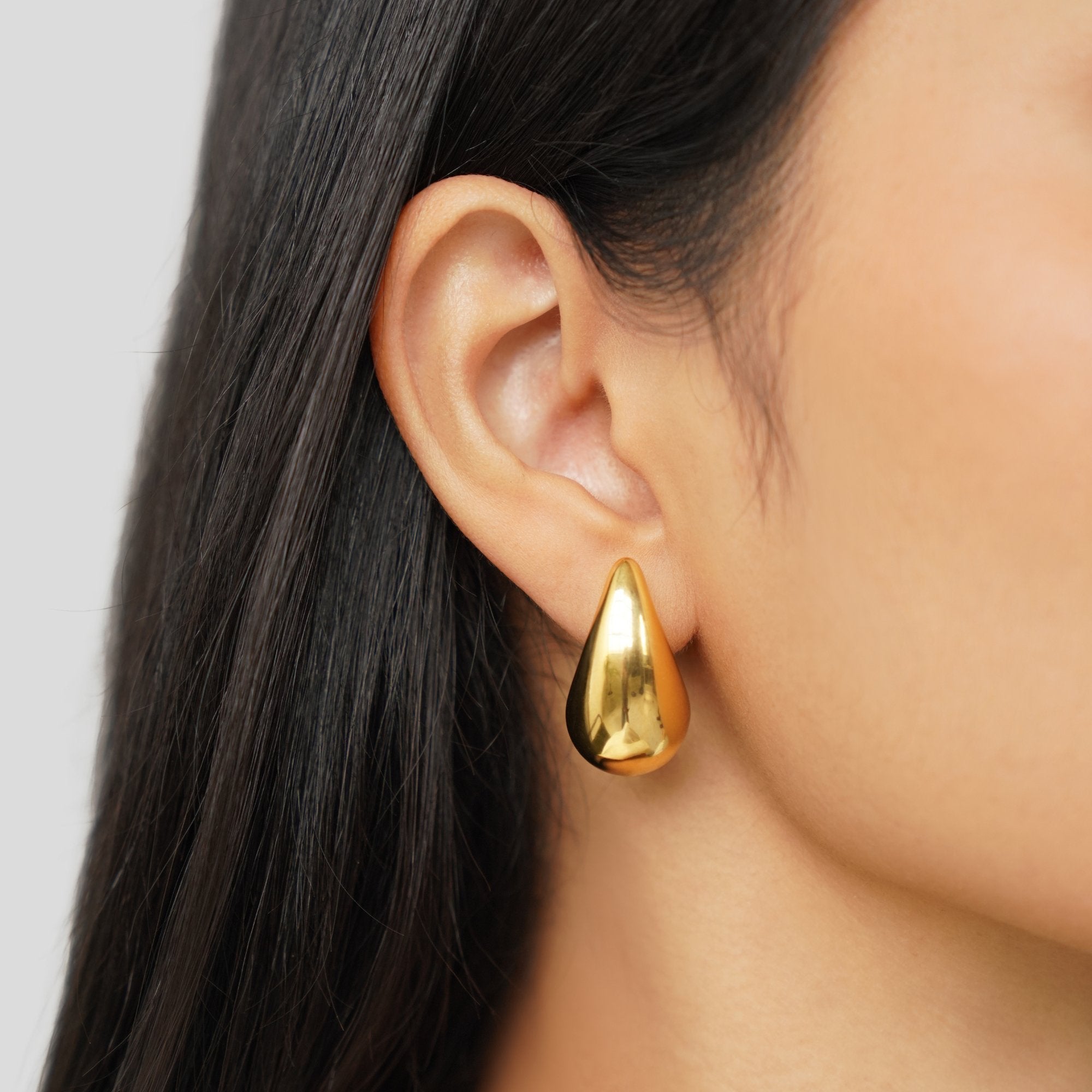 Ame Gold Teardrop Earrings — Elegant Waterproof Drop Earrings