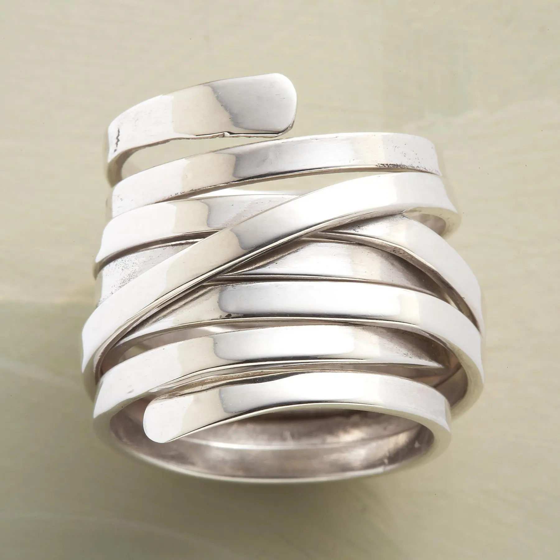 Bliss Vintage Thick Layer Silver Ring — Waterproof Bold Statement Ring