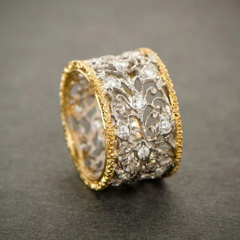 Mika Vintage Zirconia Ivy Ring — Waterproof Nature-Inspired Statement Ring