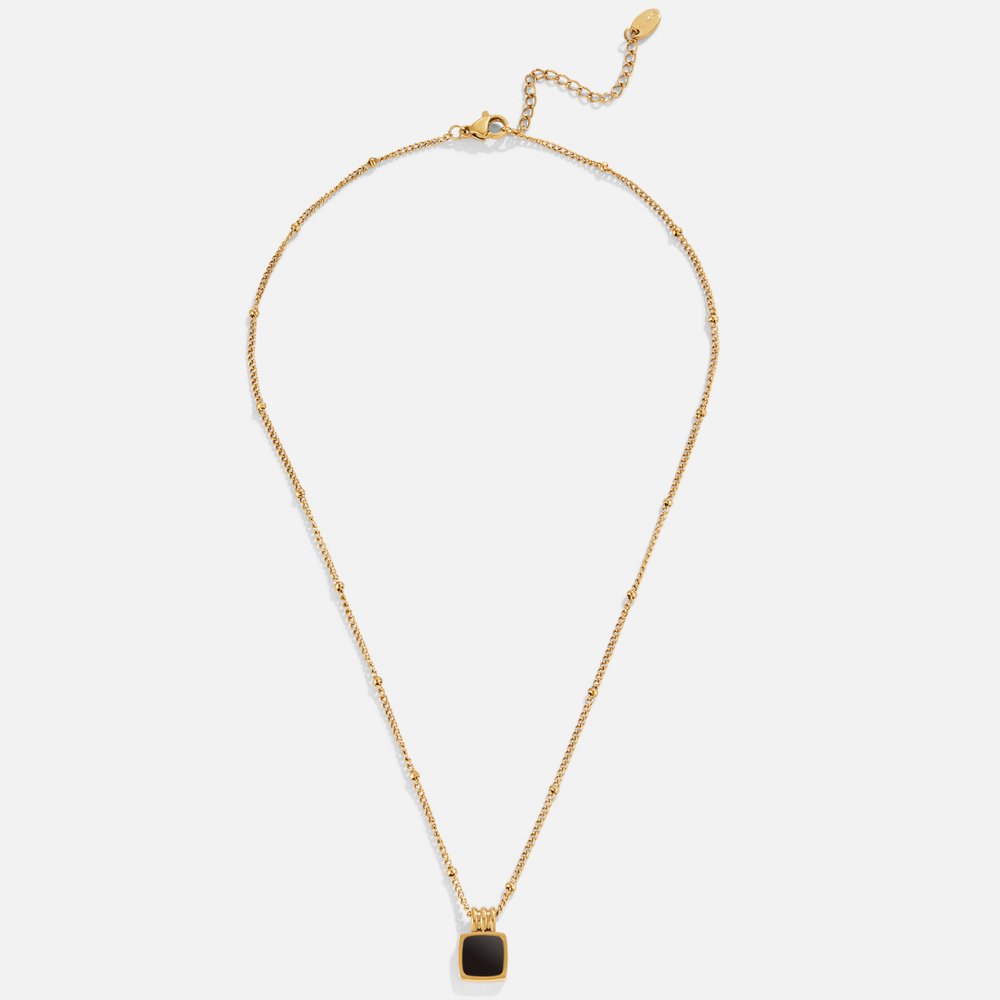 Midnight Chic Gold Necklace — Waterproof Minimalist Pendant Necklace