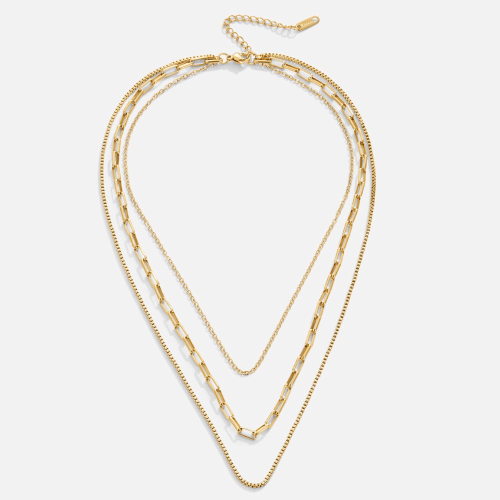Mila Layered Gold Necklace — Waterproof Multi-Strand Necklace