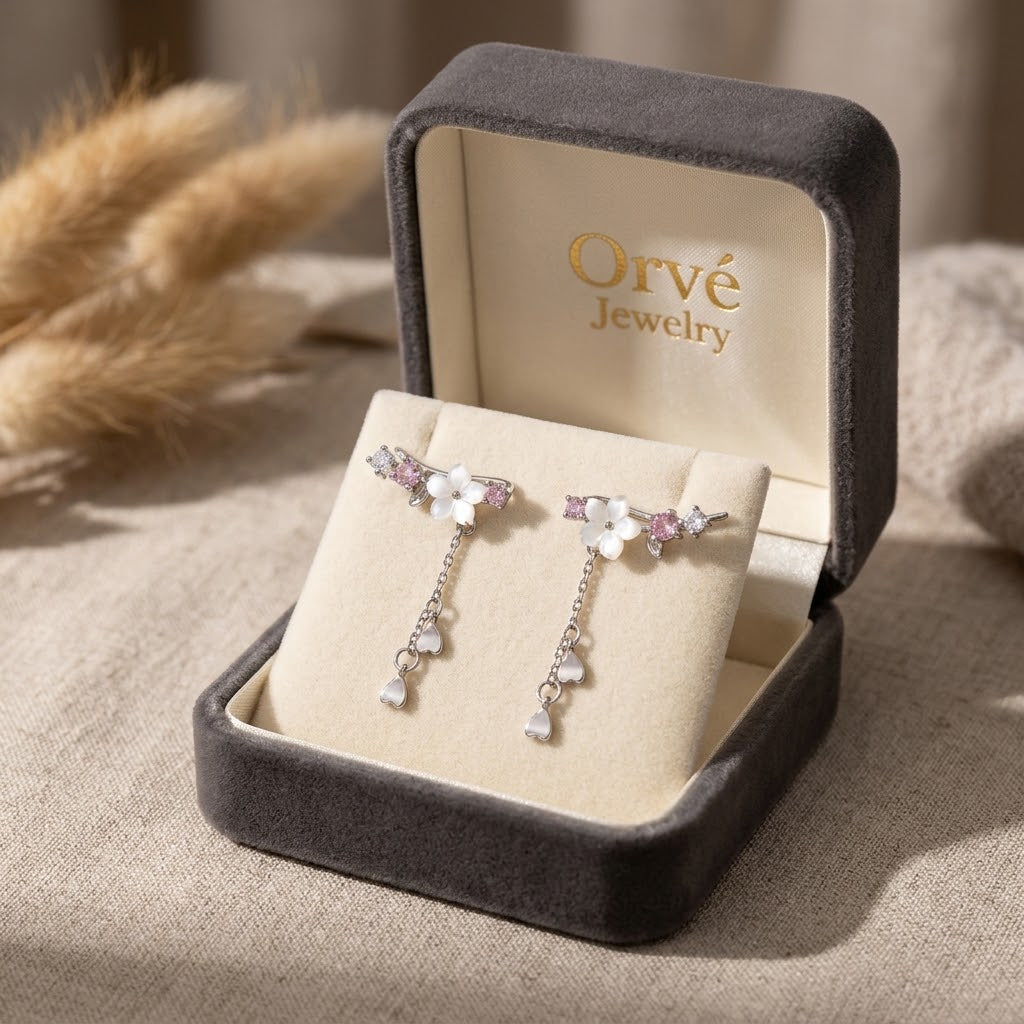 Cherry Blossom Stud Earrings — Meaningful Nature-Inspired Gold Earrings