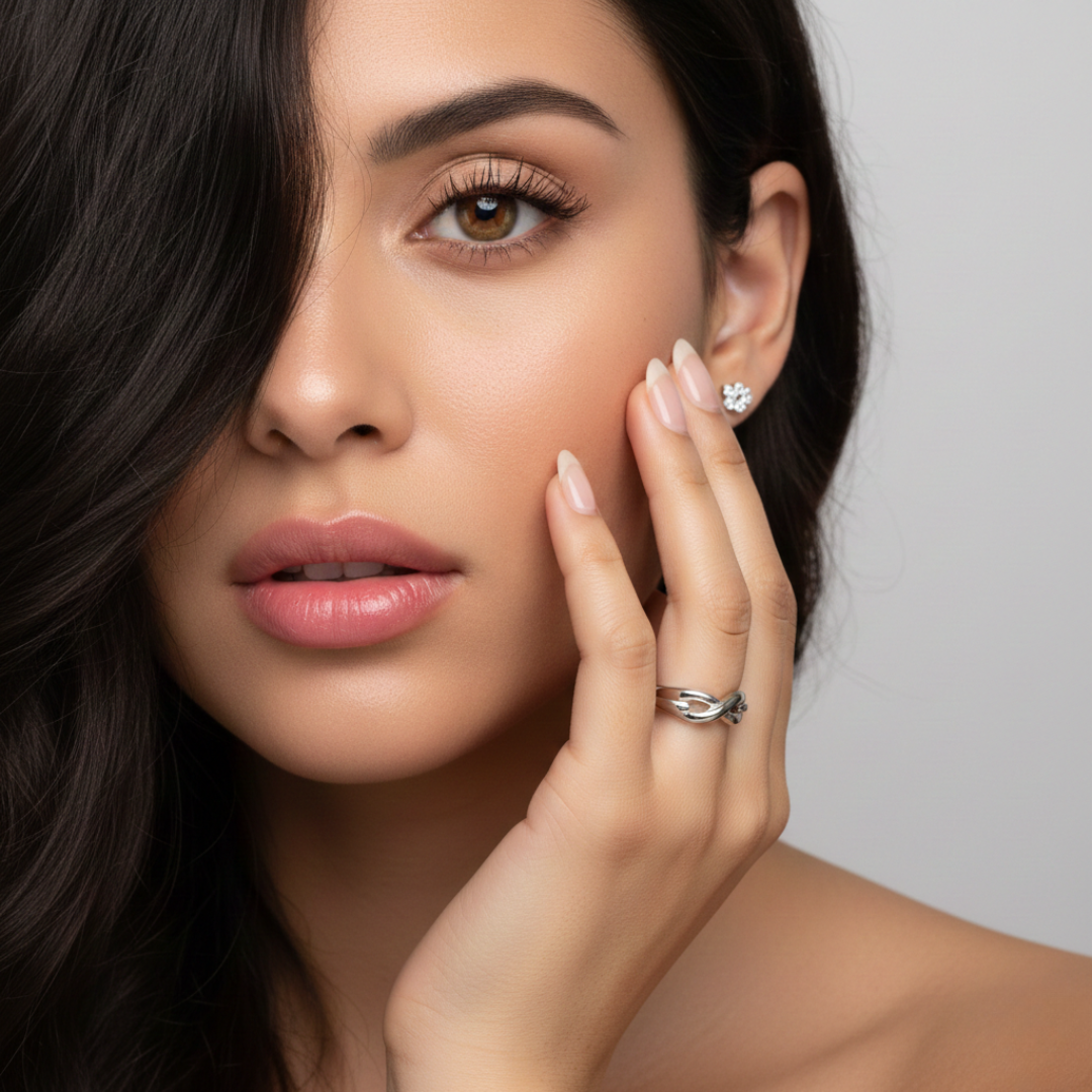 Astrid Silver Ring — Waterproof Modern Twist Band Ring