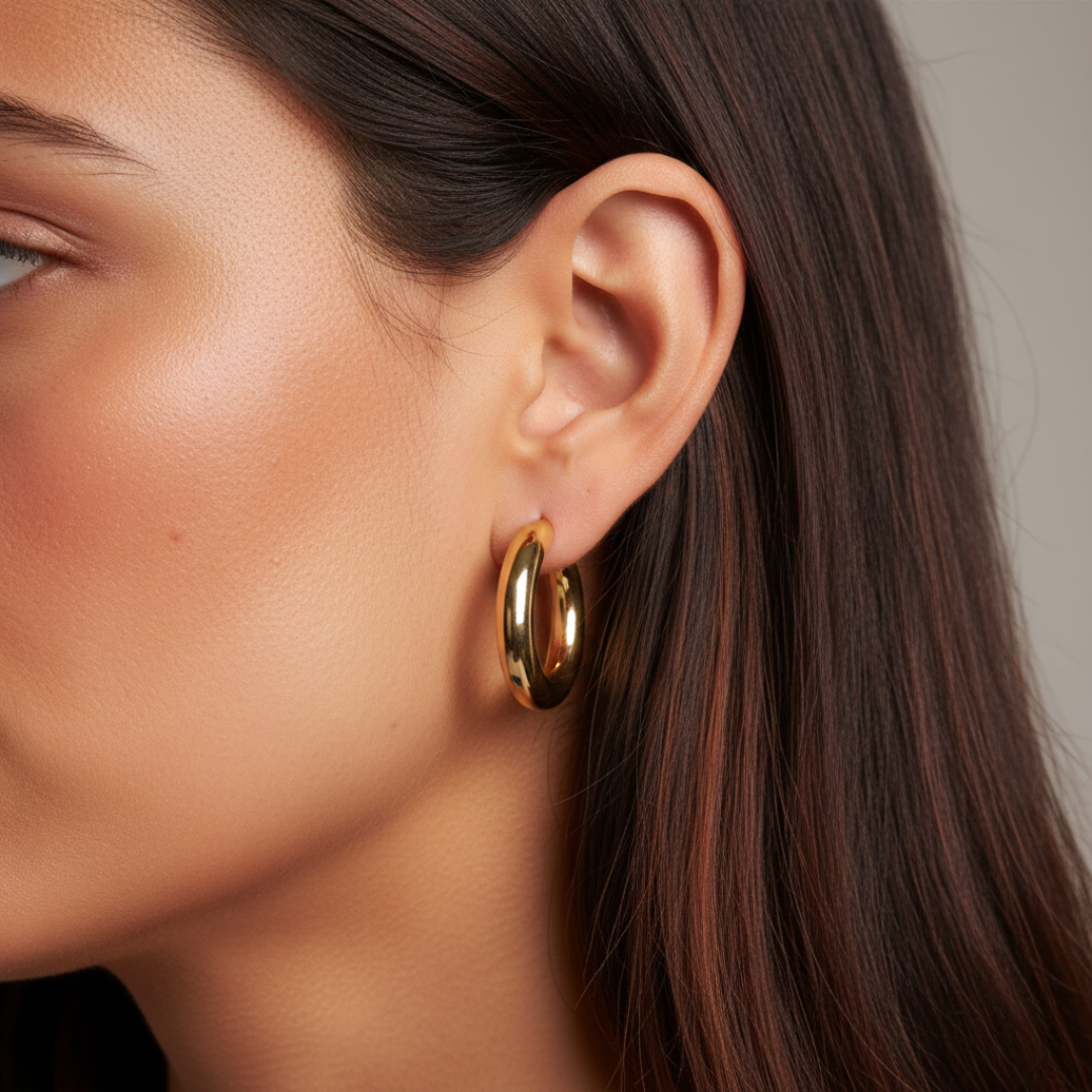 Aurelia Hoop Earring Set — Waterproof 18K Gold Plated Set of 3 Hoops