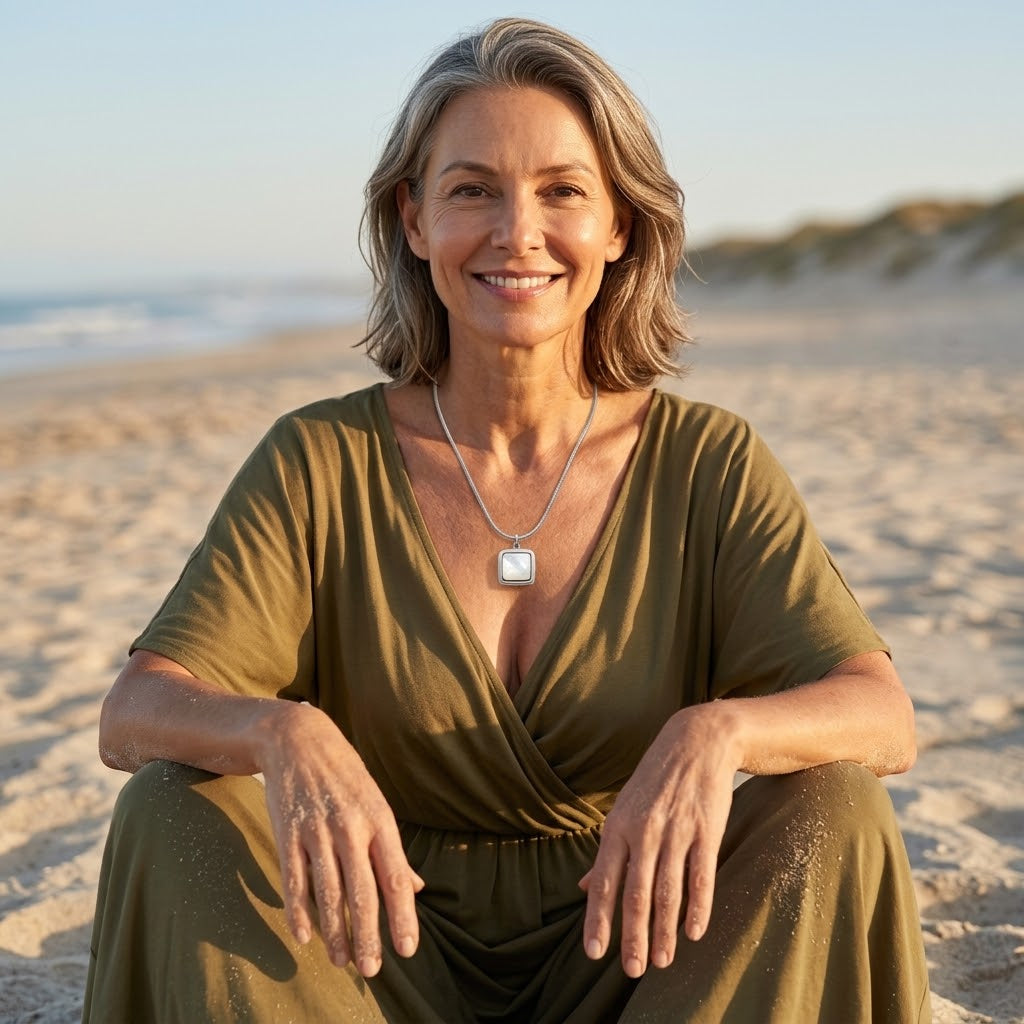 Riva Moonstone Pendant Necklace — Waterproof Ethereal Silver Necklace