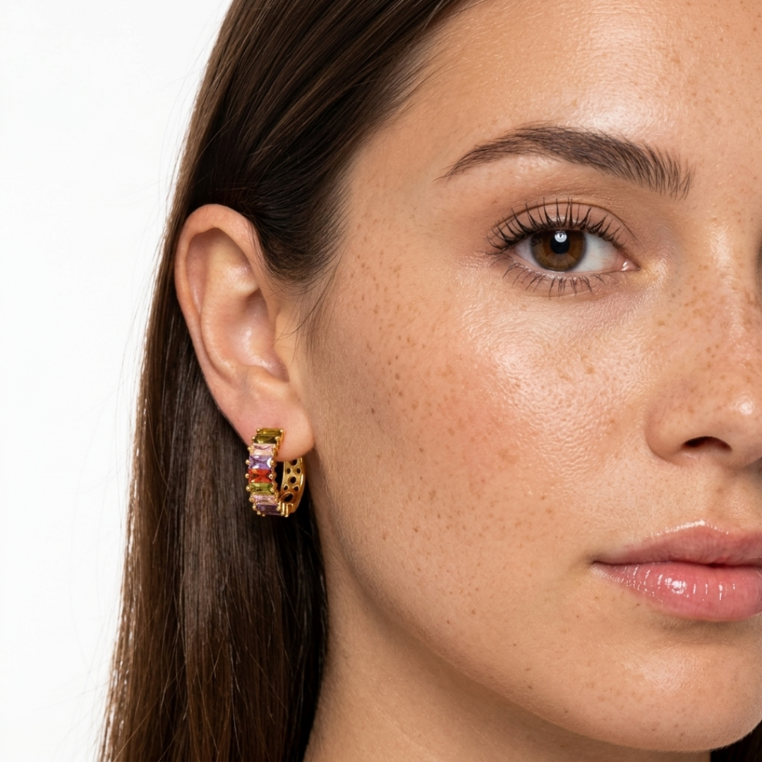 Vibrant Spectrum Rainbow Earrings — Colourful Lightweight Everyday Earrings