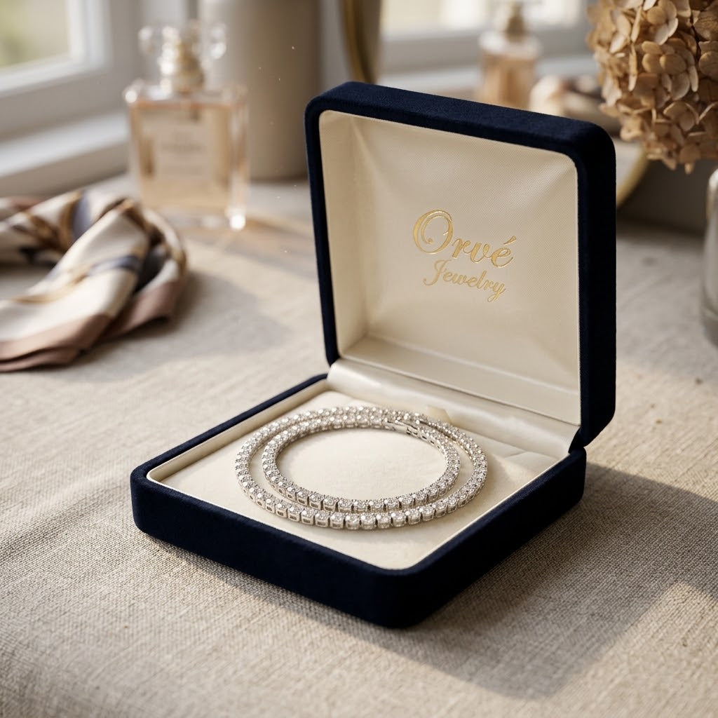 Lexi Silver Crystal Necklace — Waterproof Sparkling Everyday Pendant Necklace