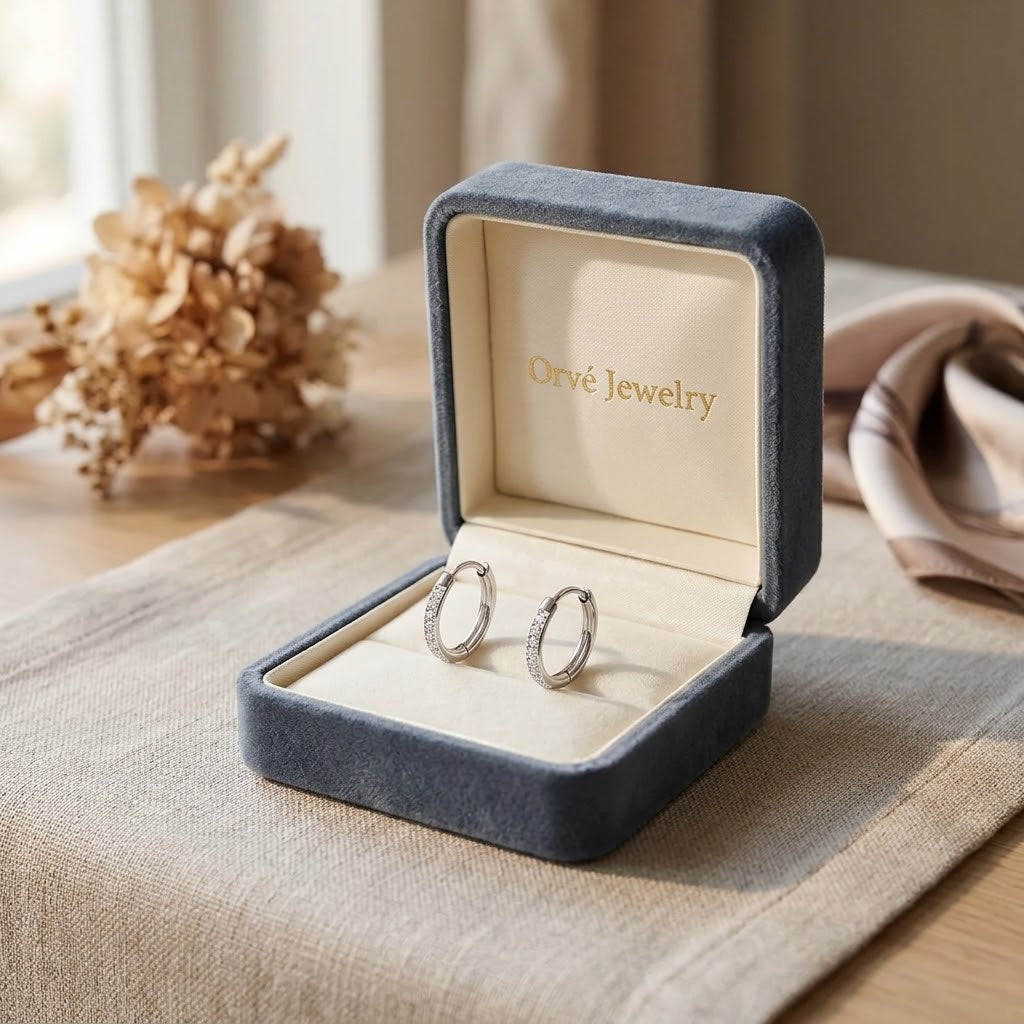 Eternity Crystal Hoop Earrings — Waterproof Tarnish-Free Everyday Hoops