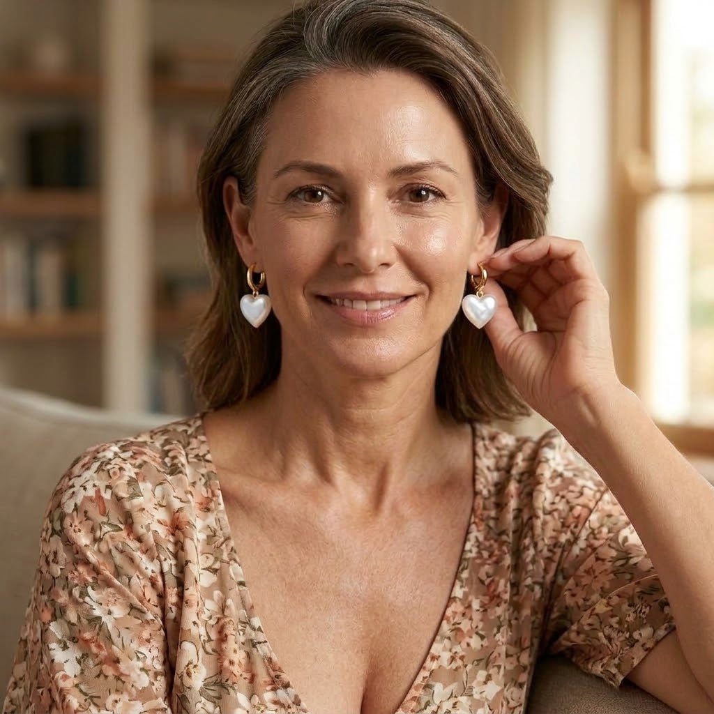 Pure Heart Gold Earrings — Romantic Statement Hoop Earrings