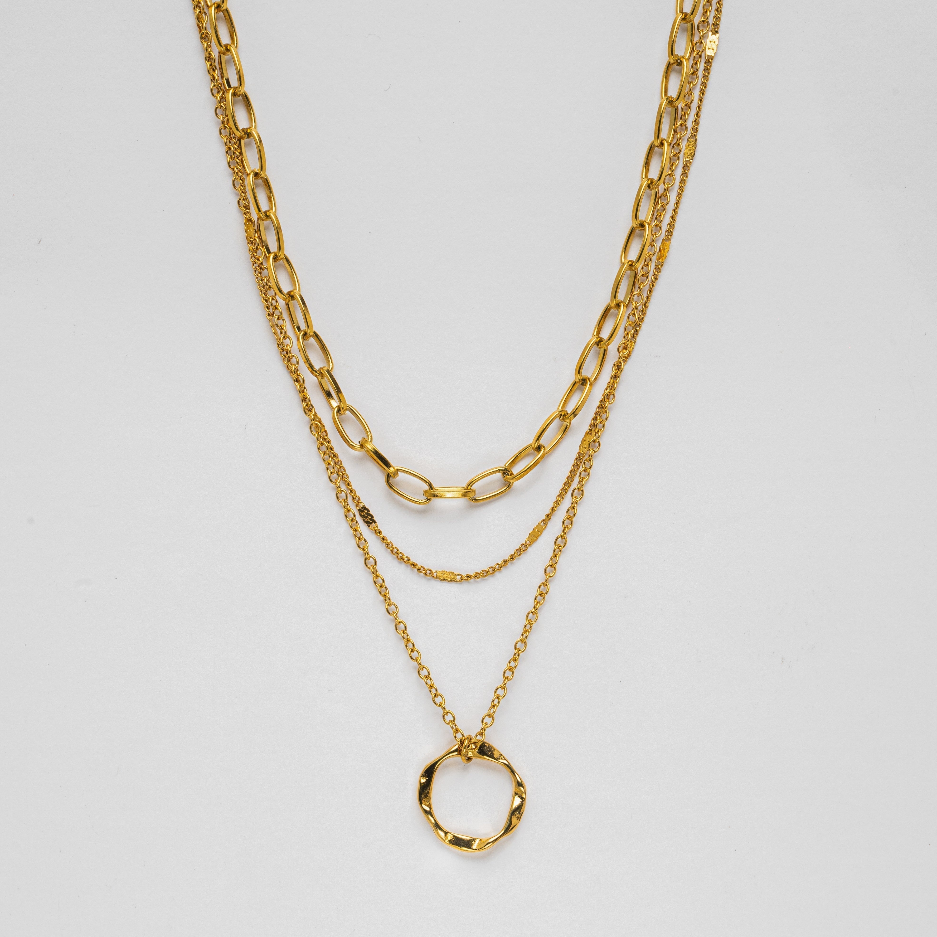 Retro Multi-Layered Chain Necklace — Vintage-Inspired Everyday Layering Necklace
