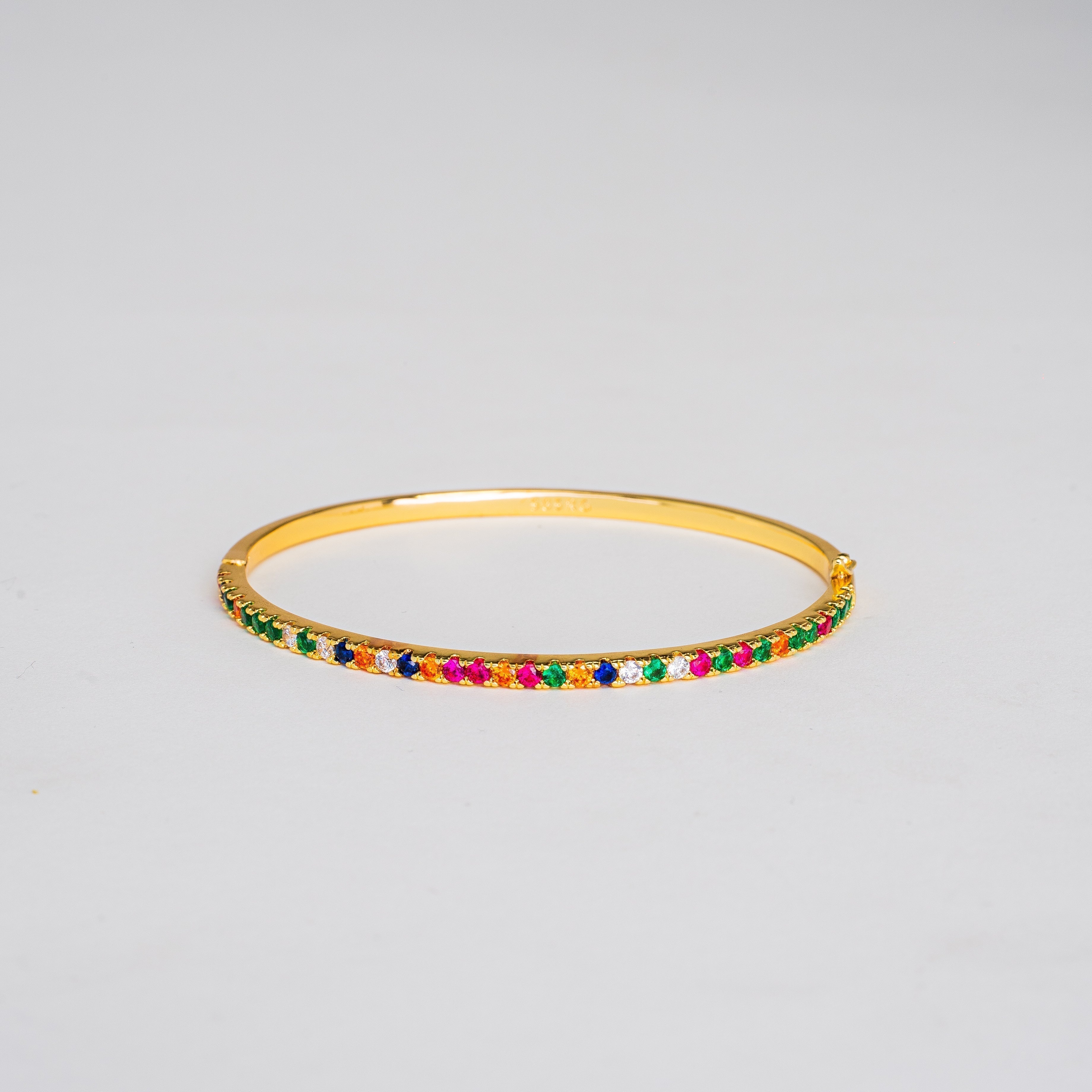 Vibrant Purple Rainbow Bracelet — Colourful Gemstone Joy Bracelet