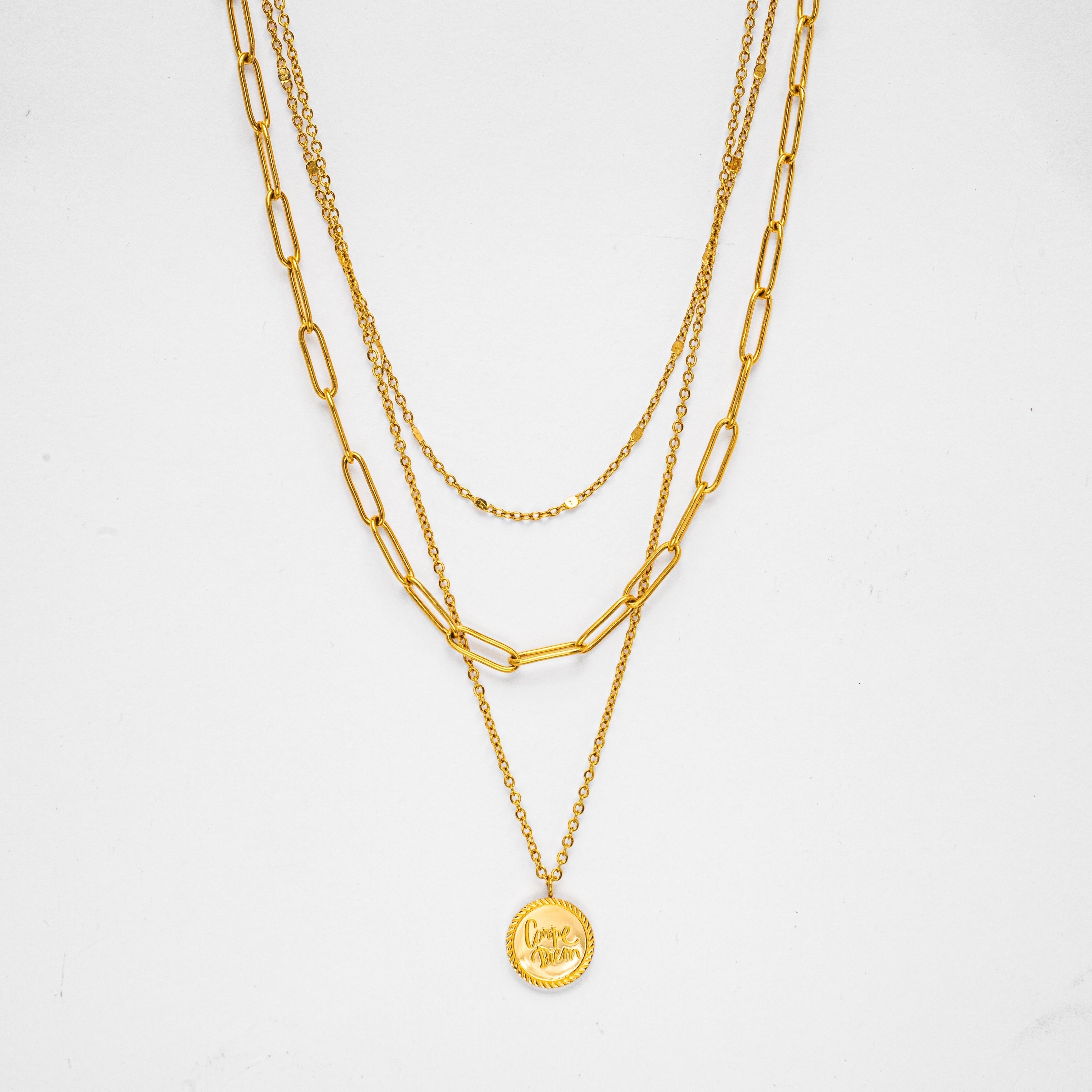 Geya Coin Chain Necklace — Trendy Coin Pendant Everyday Necklace