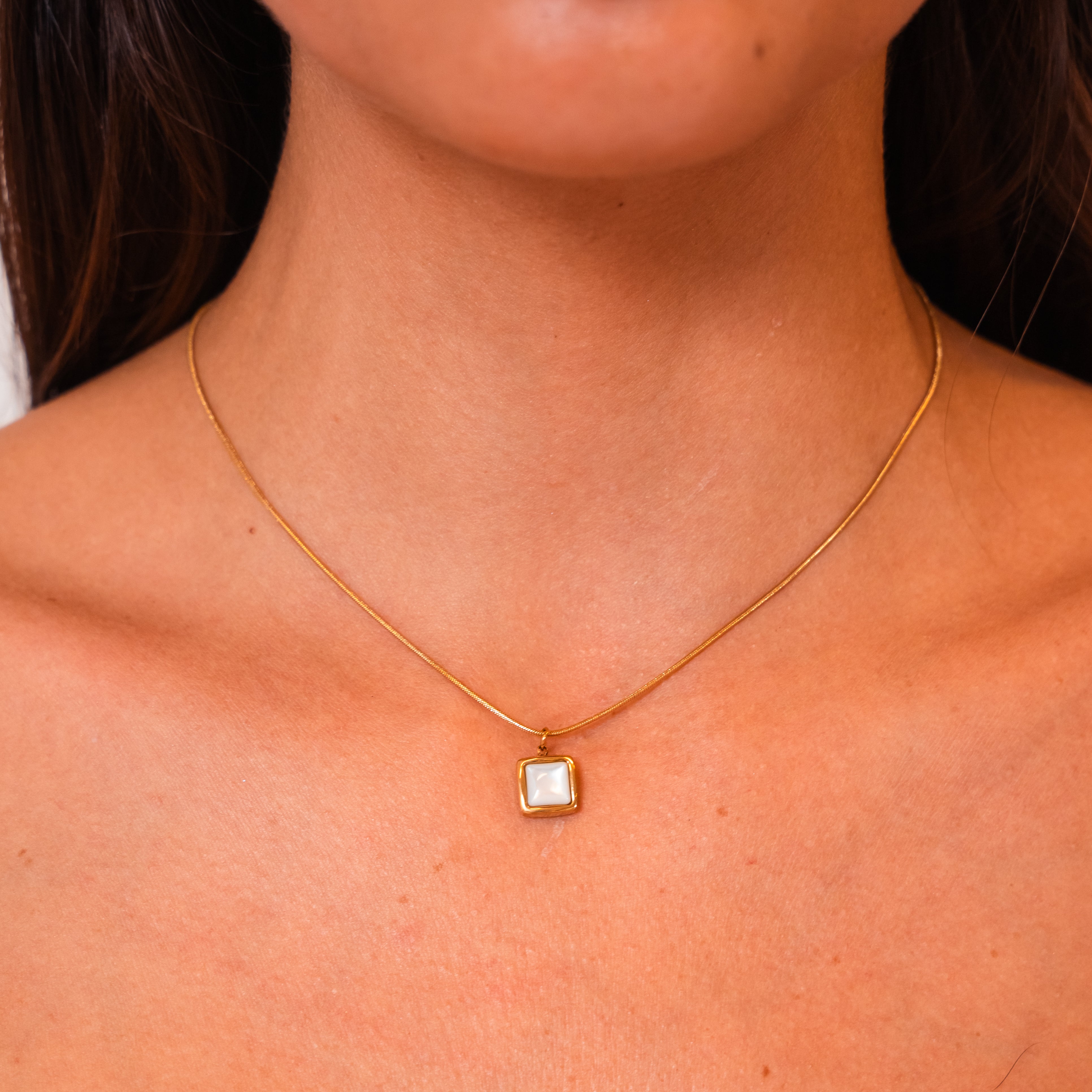 Riva Moonstone Necklace — Dreamy Shimmering Pendant Necklace