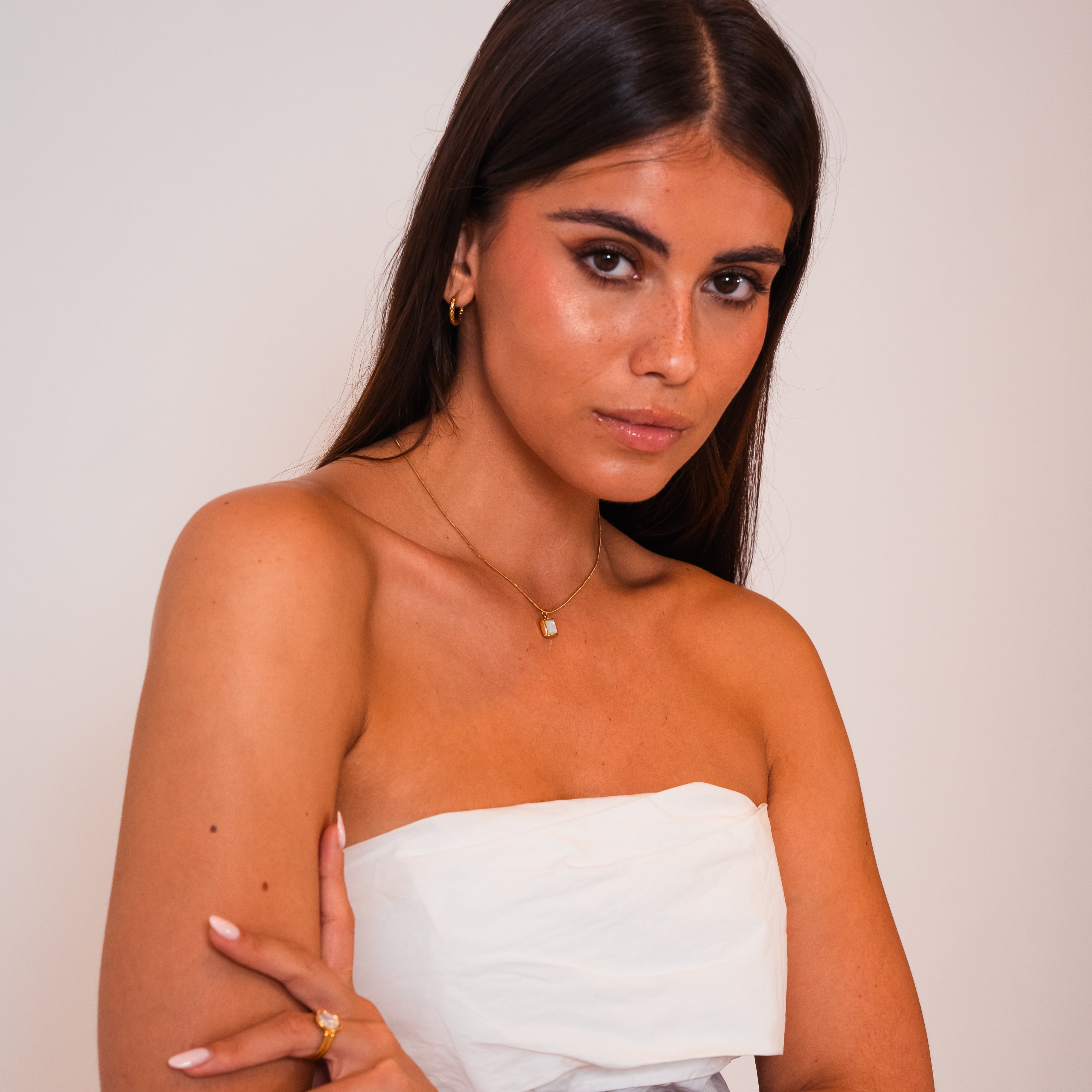 Riva Moonstone Necklace — Dreamy Shimmering Pendant Necklace