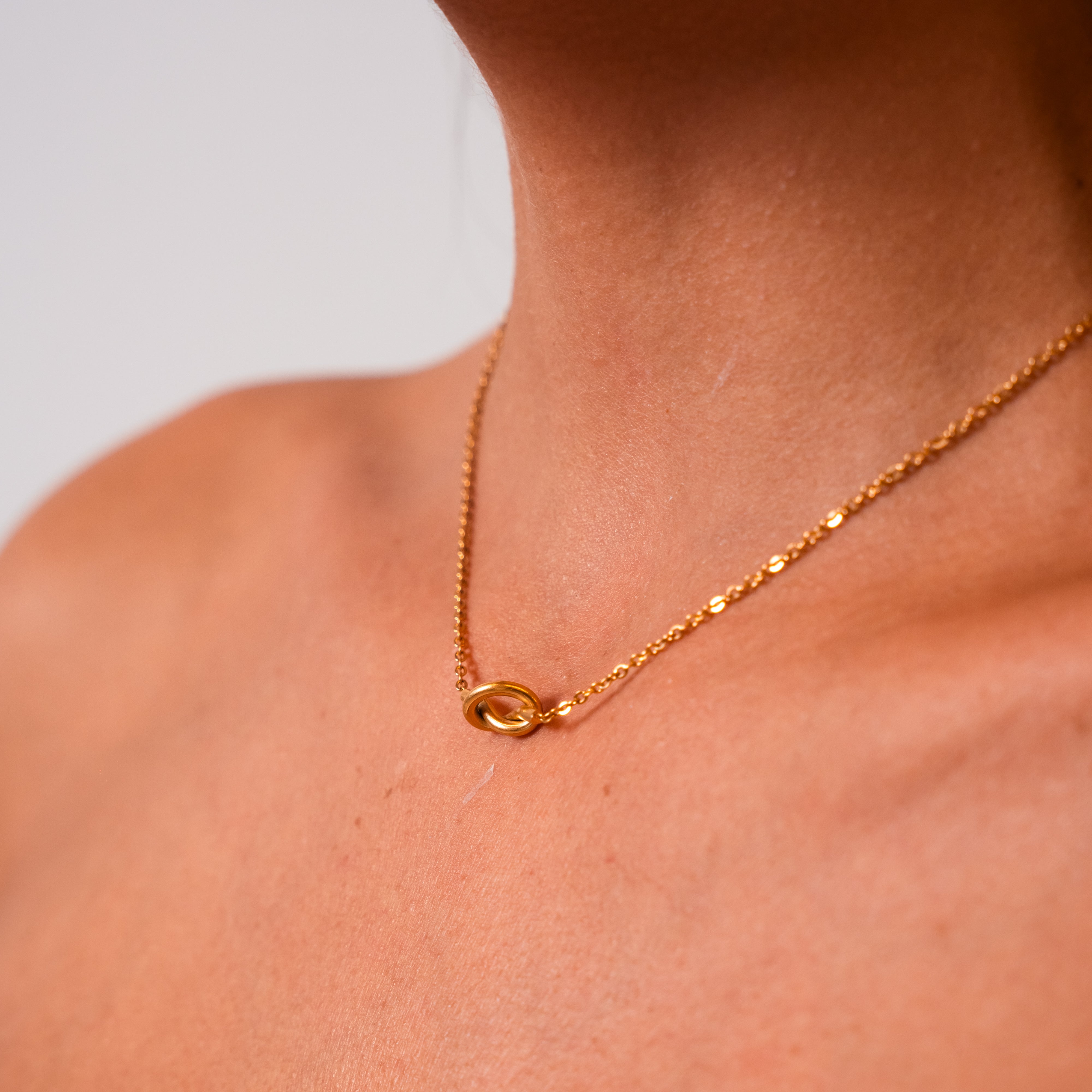Adela Knot Necklace — Delicate Gold Knot Pendant Necklace