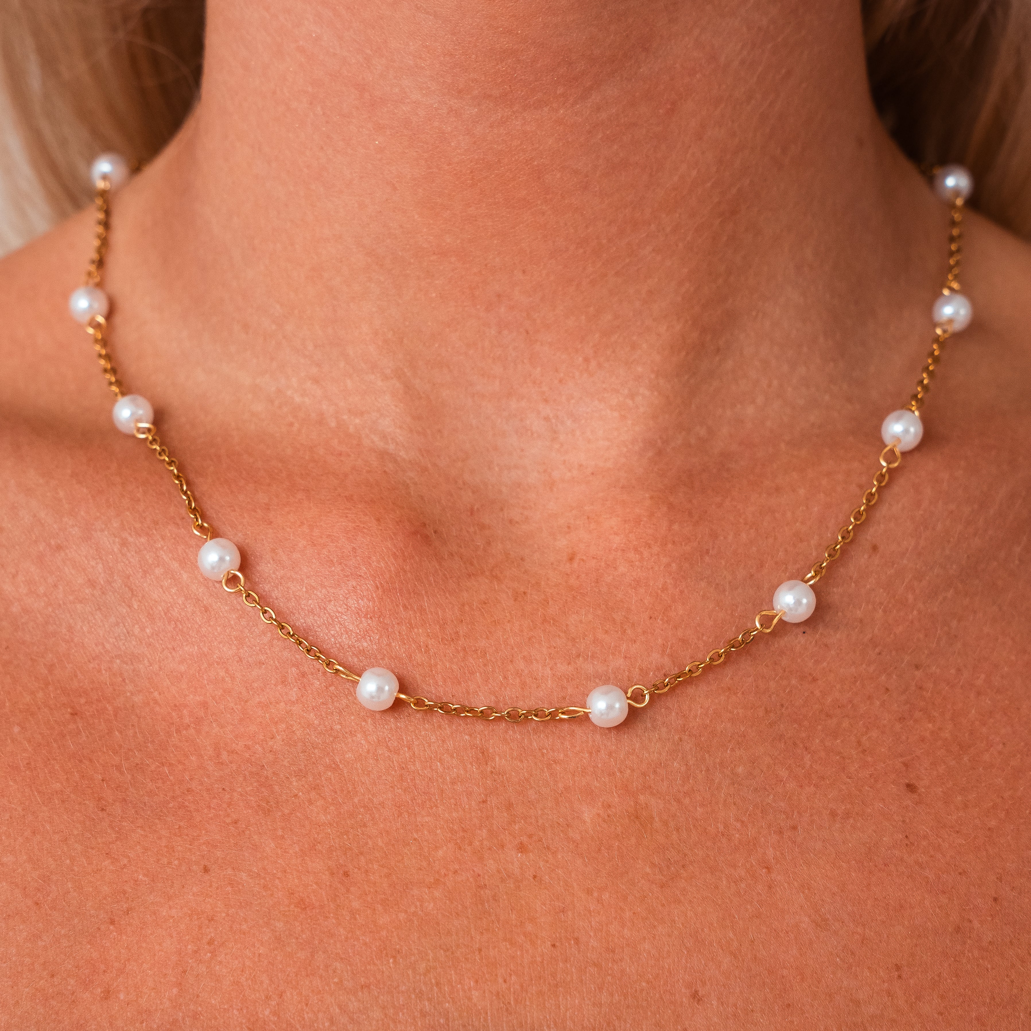 Pearls of the Island Necklace — Delicate Pearl Layering Necklace