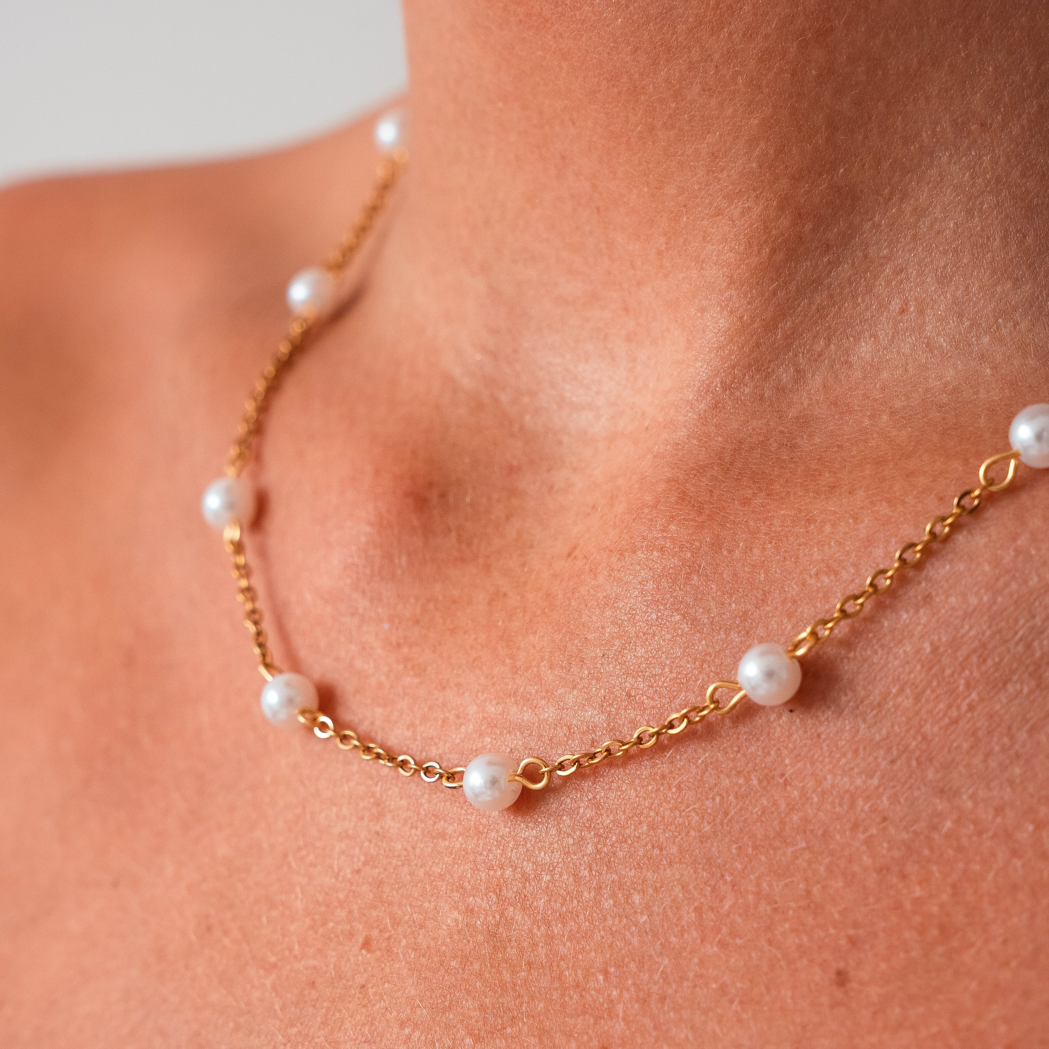 Pearls of the Island Necklace — Delicate Pearl Layering Necklace
