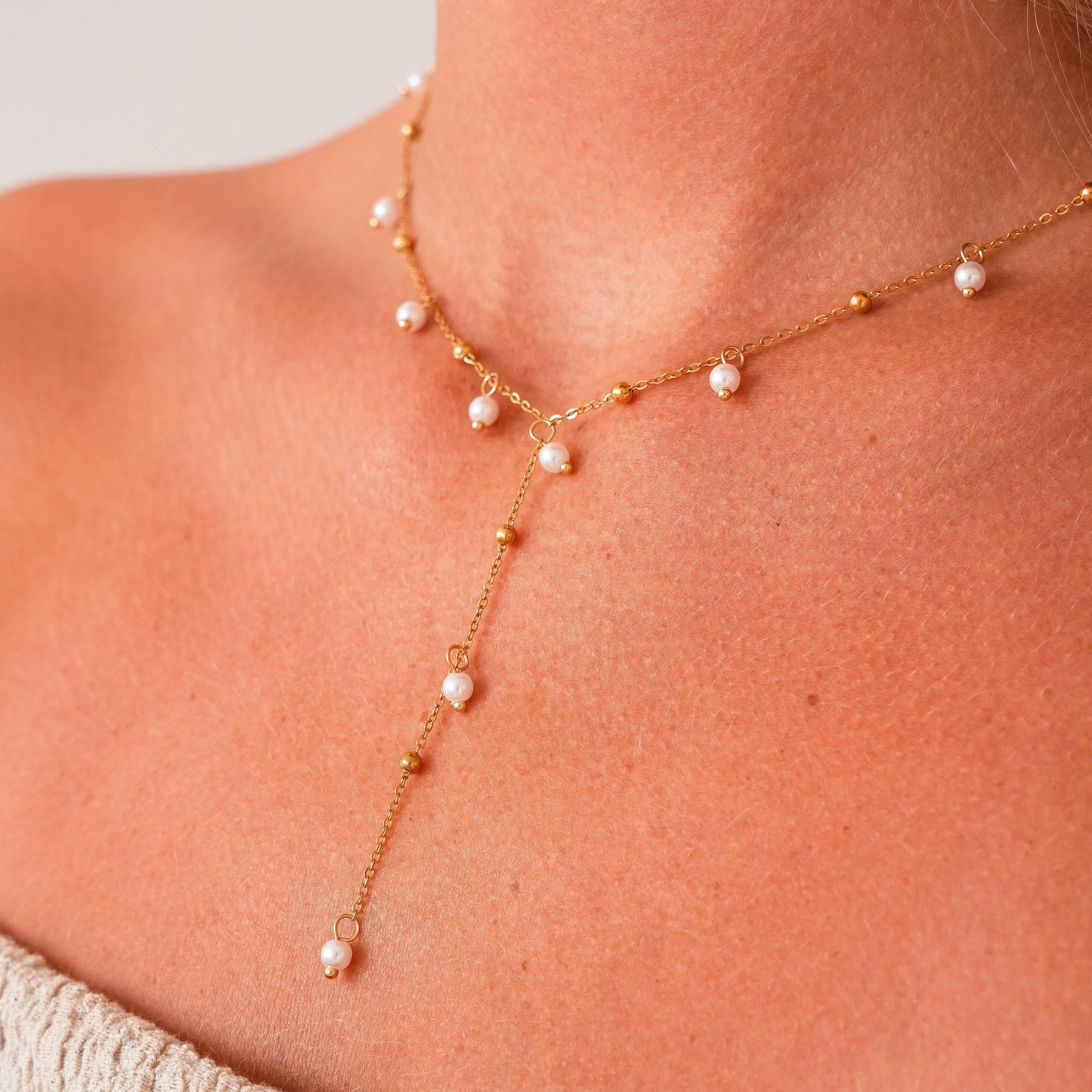 Elegant Pearl Pendant Necklace — Dainty Freshwater Pearl Drop Necklace