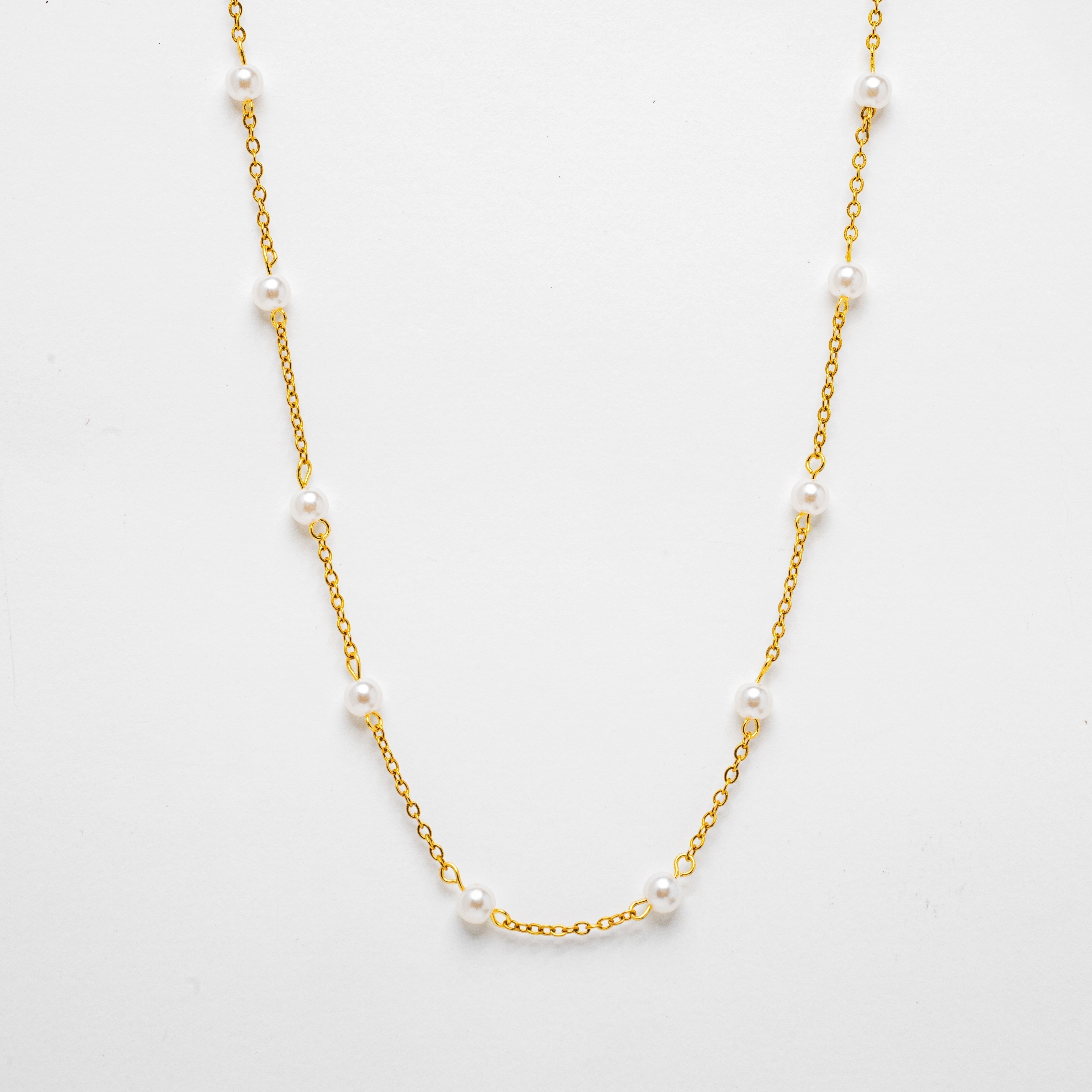 Pearls of the Island Necklace — Delicate Pearl Layering Necklace