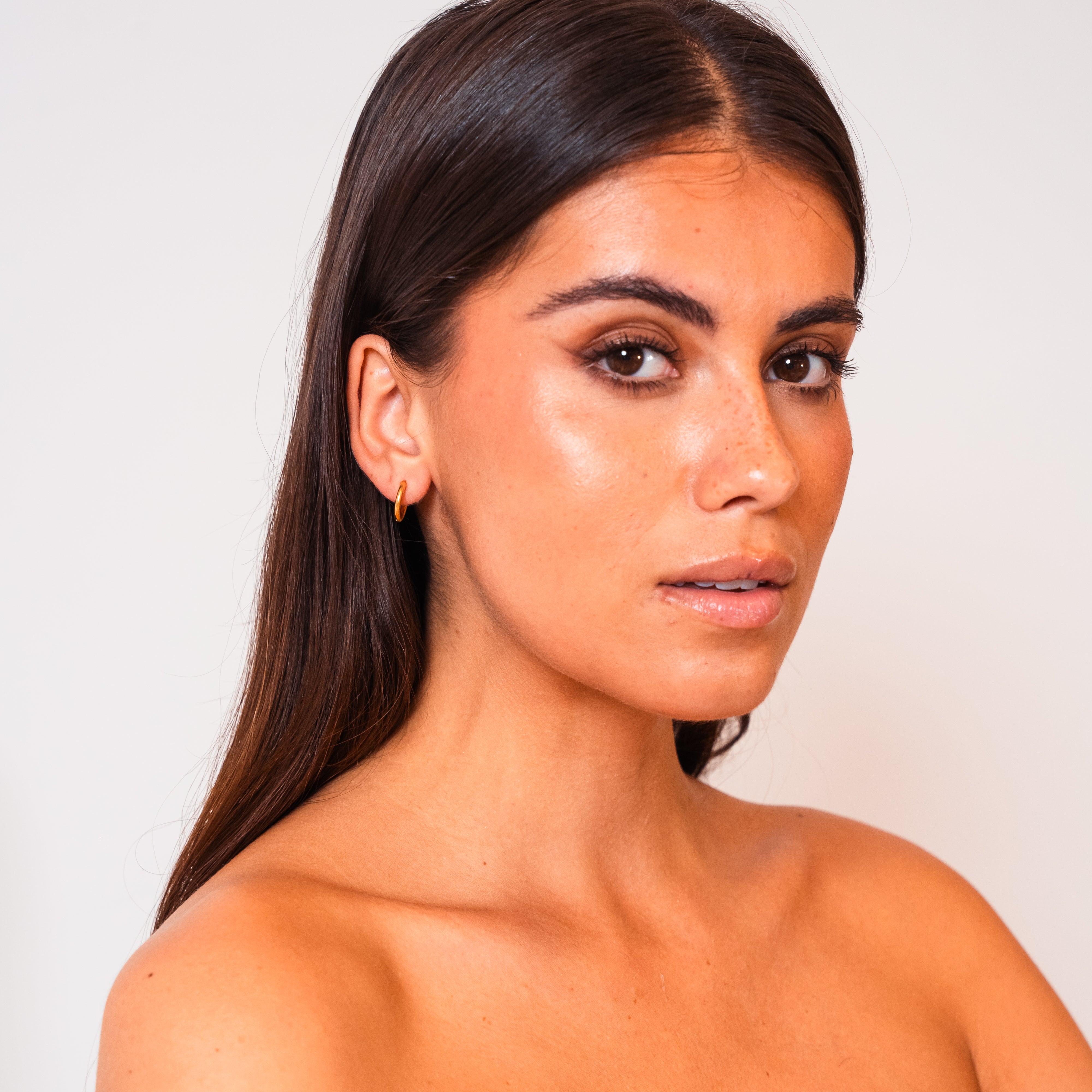 Snuggle Time Mini Hoop Earrings — 18K Gold PVD Stainless Steel Everyday Hoops