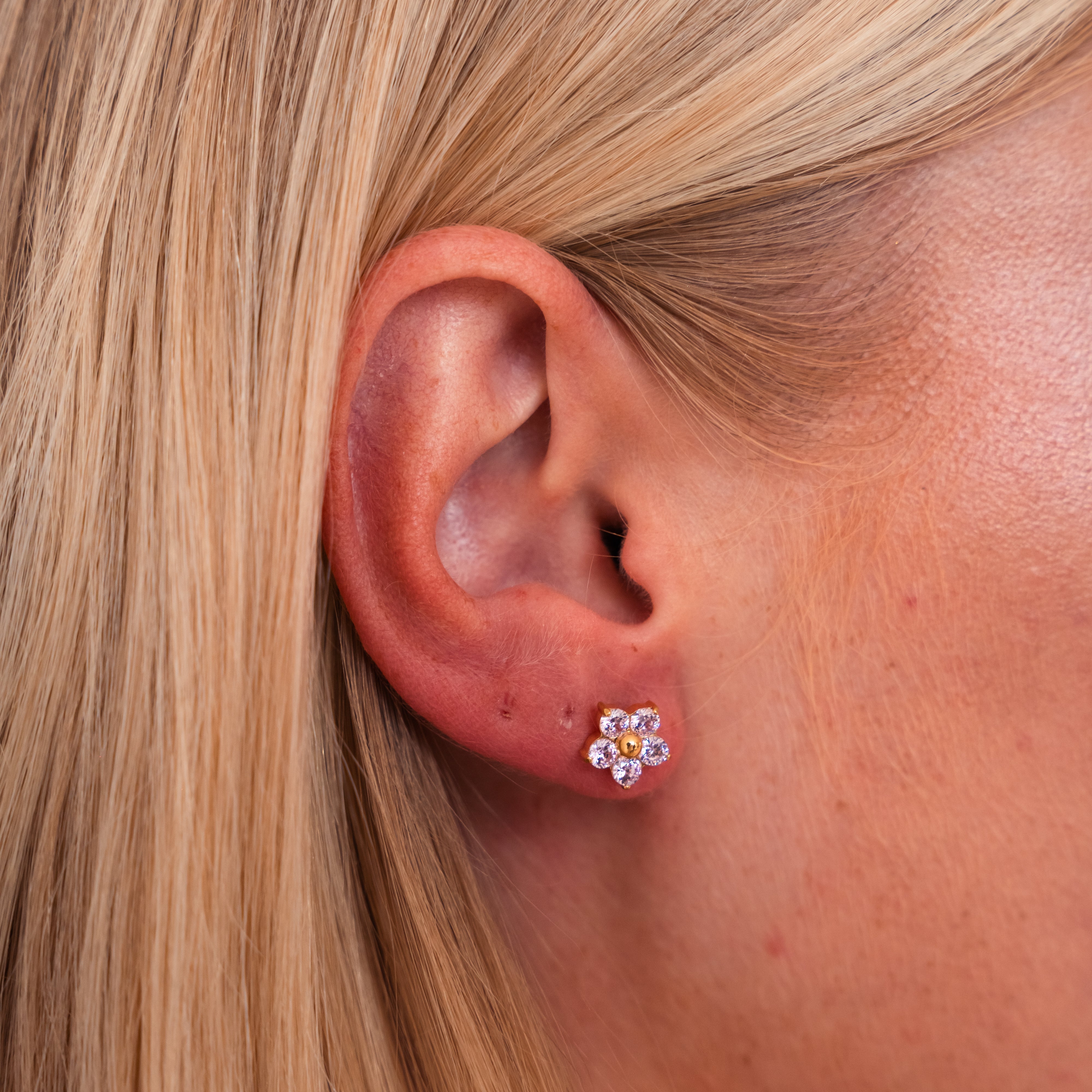 Floral Ear Decals — Delicate Flower Adhesive Ear Accessories